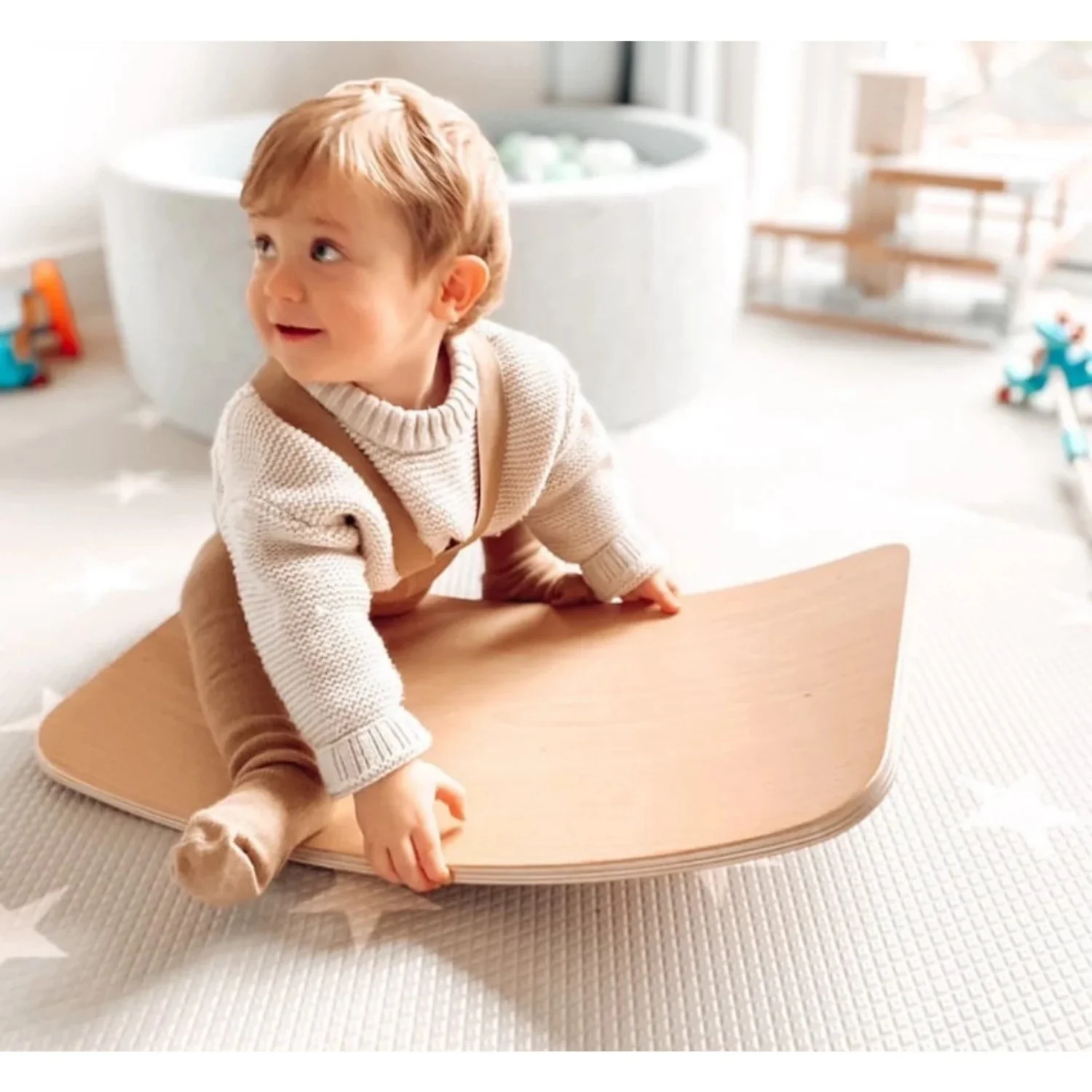 Curve Lab Light Grey Little Arc Small Balance Board Felt - Image 4