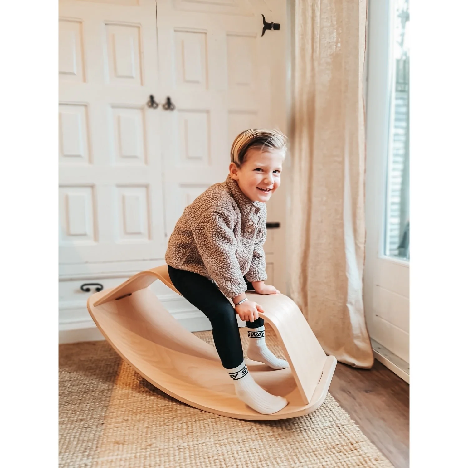 Curve Lab Natural Rocking Stool & Perfect Arc Balance Board - Image 3