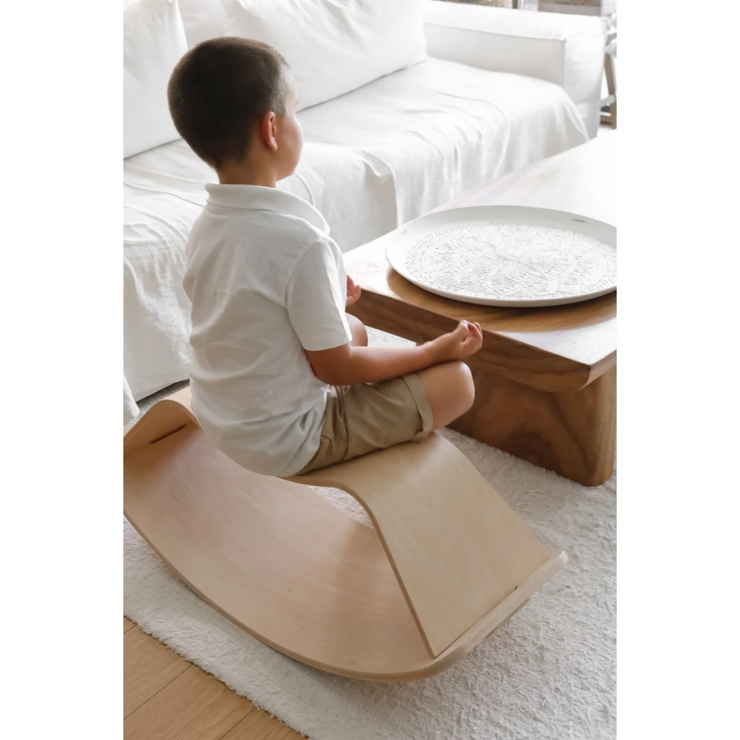 Curve Lab Natural Rocking Stool & Perfect Arc Balance Board - Image 4