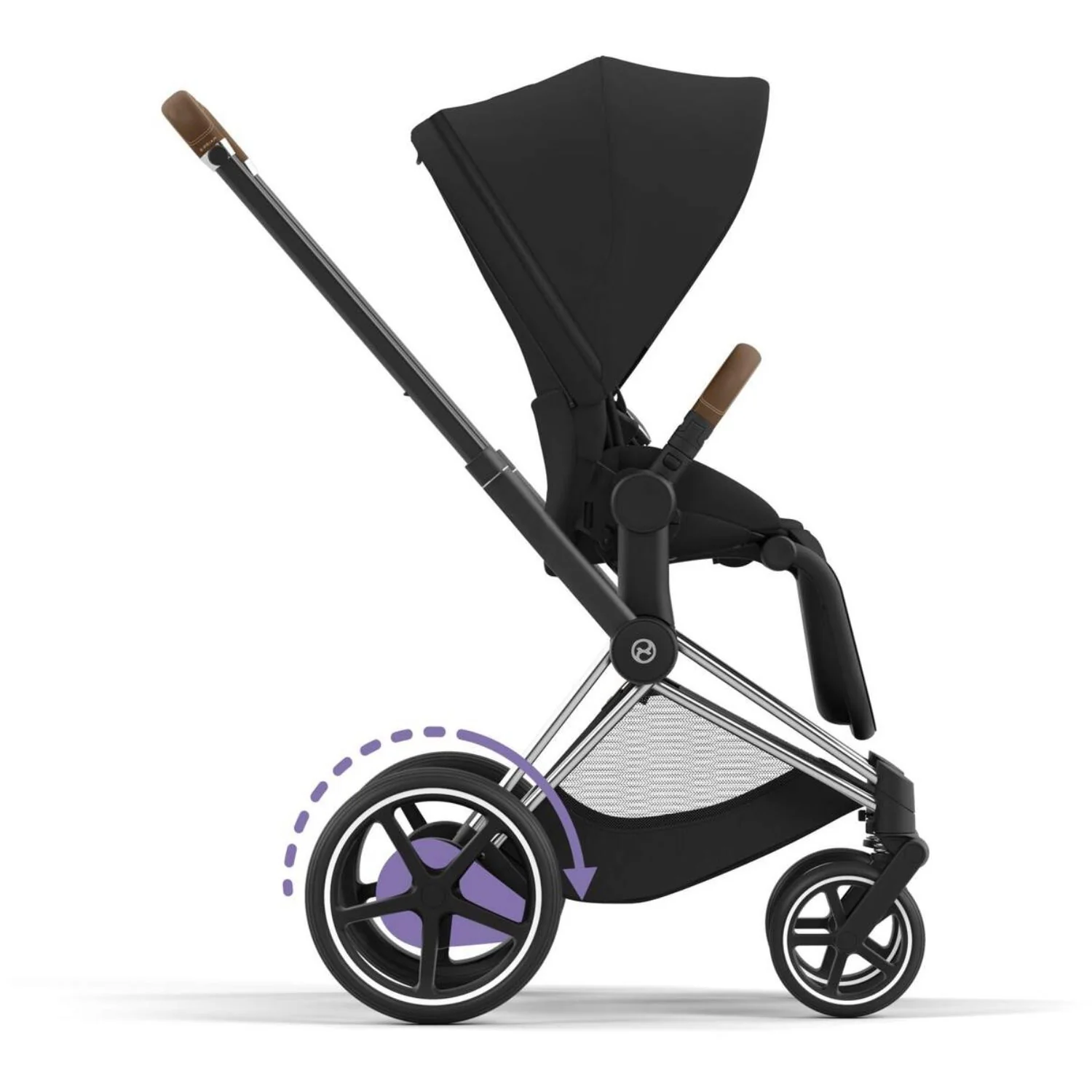 Cybex Chrome Brown E-Priam Stel Inkl. Hård Sædedel - Image 6