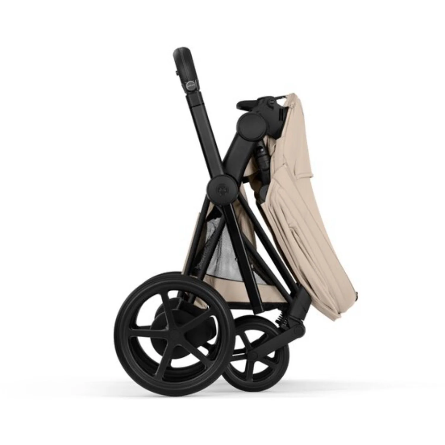Cybex Cozy Beige/Beige Epriam Comfort Matt Black Inklusiv Foldbar Liggedel - Image 10