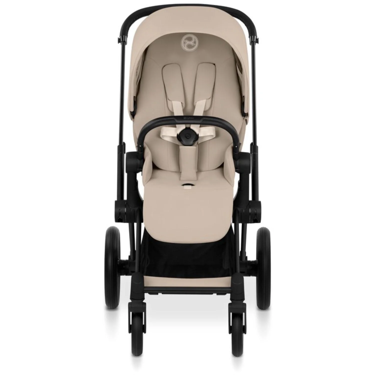 Cybex Cozy Beige/Beige Priam Comfort Matt Black Inklusiv Foldbar Liggedel - Image 3