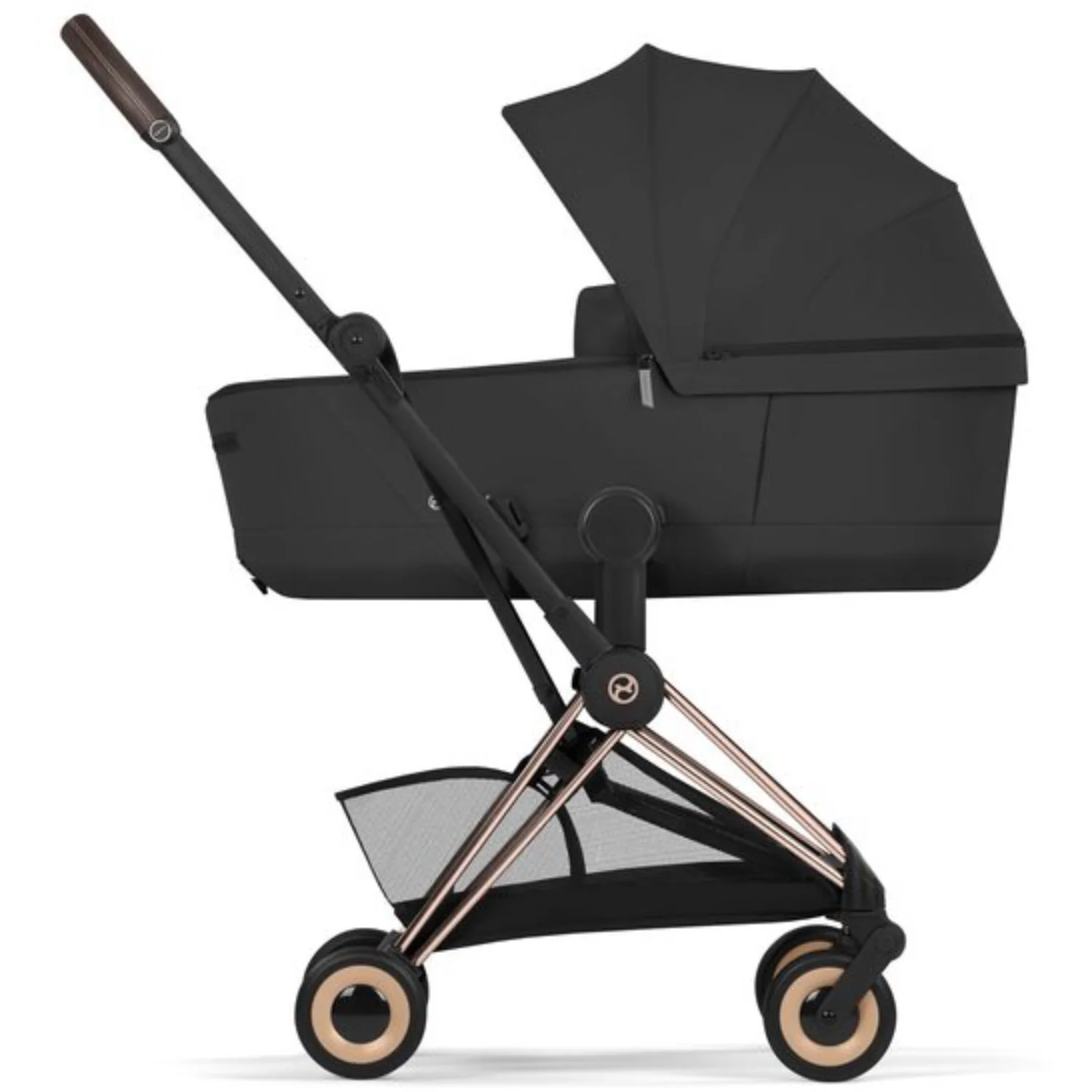 Cybex Sepia Black/Black Coÿa Comfort Rosegold Inklusiv Foldbar Liggedel - Image 2