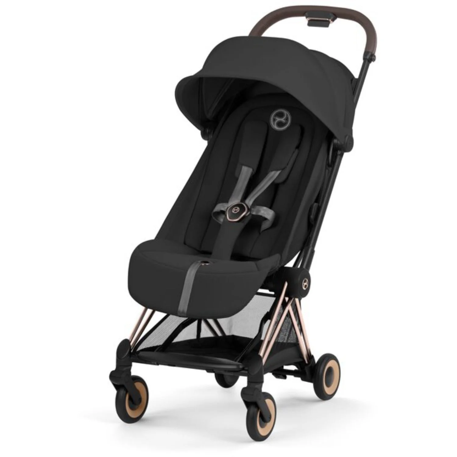 Cybex Sepia Black/Black Coÿa Comfort Rosegold Inklusiv Foldbar Liggedel - Image 3