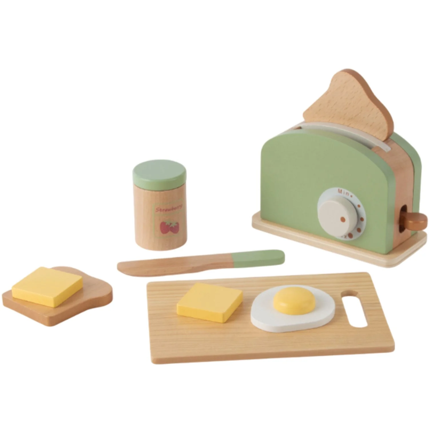 Dantoy Toaster-Sæt Træ I Gaveæske 9 Dele