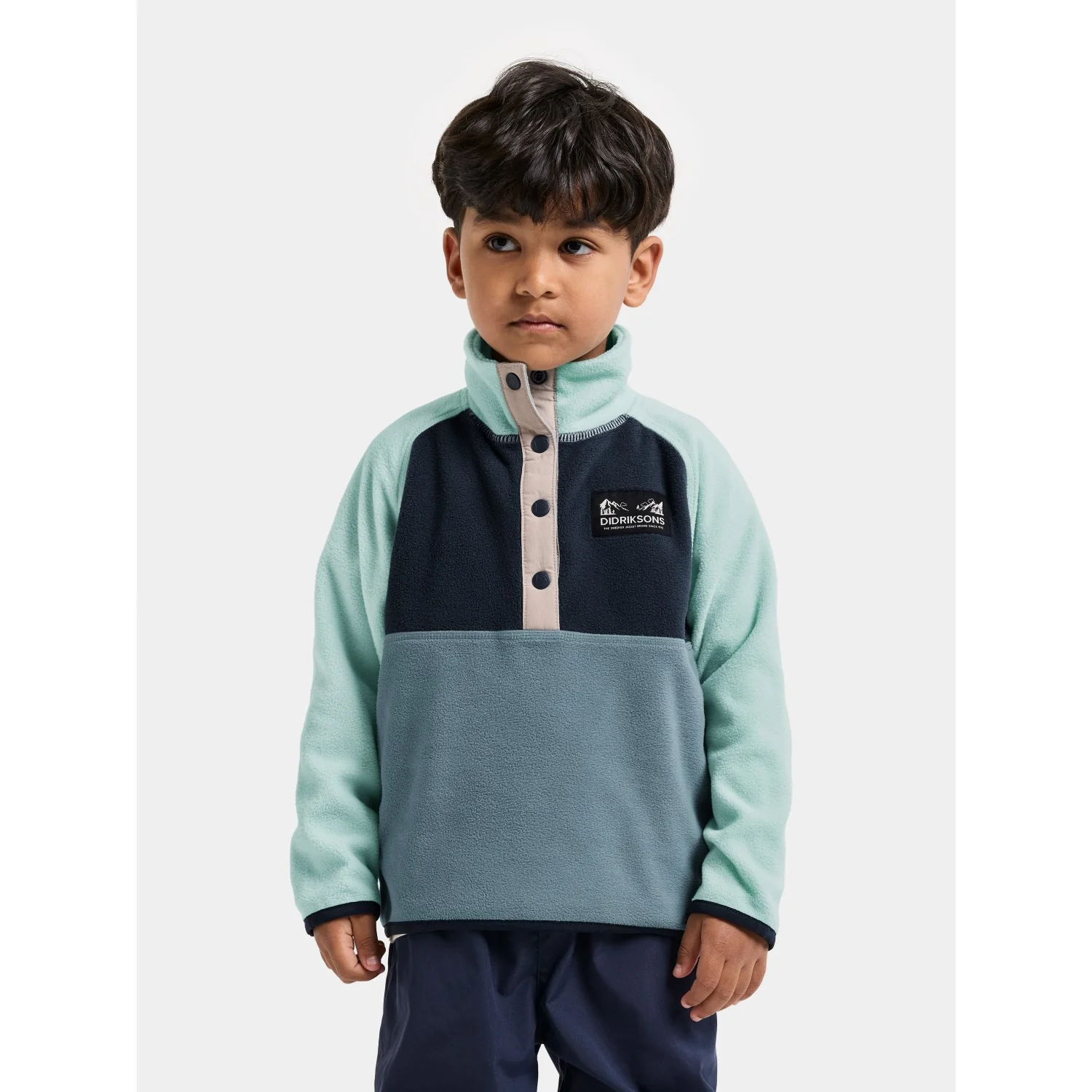 Didriksons Factory Blue Monte Kids Half Bu 5 - Image 3