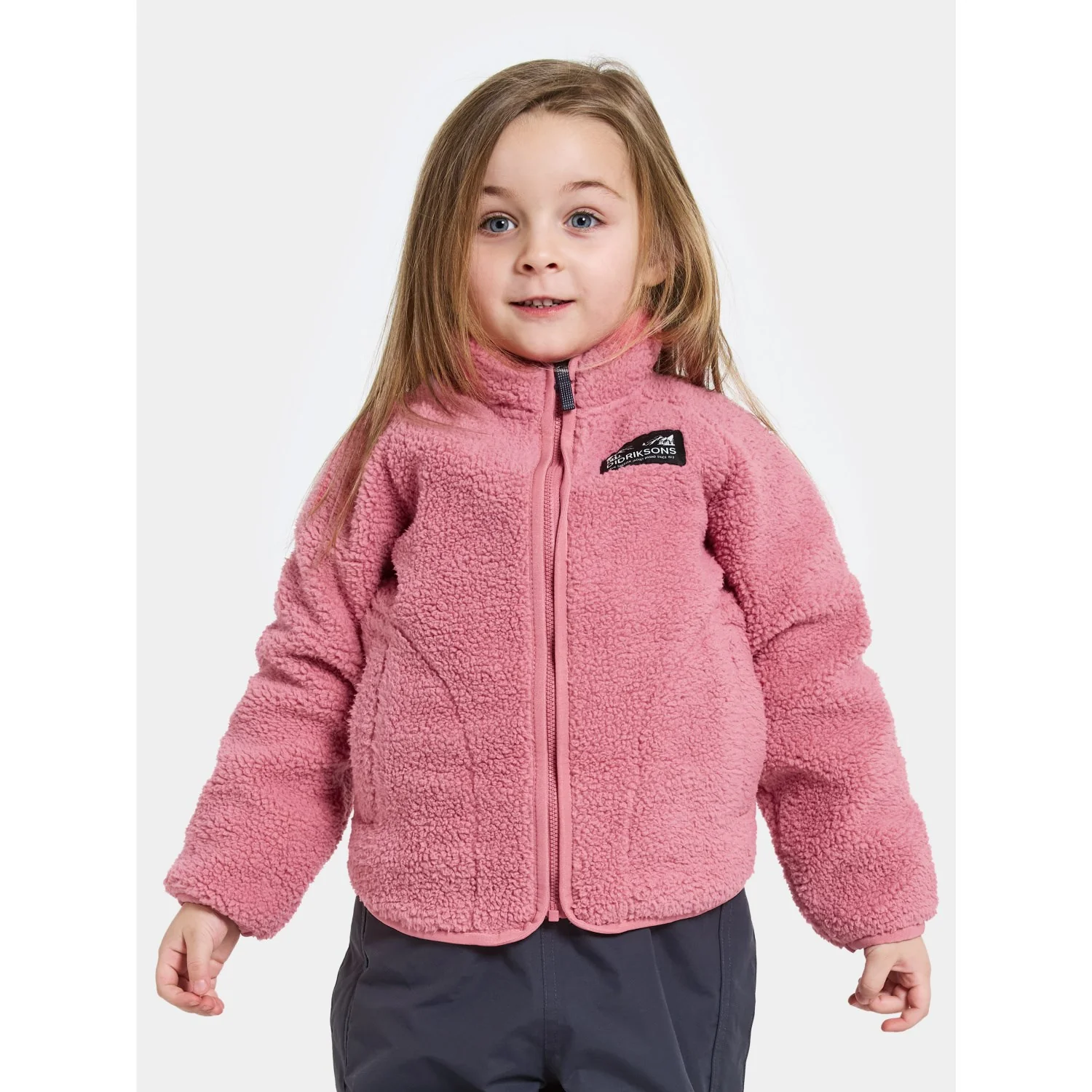 Didriksons Heather Pink Gibbs Kids Fullzip 2 - Image 3