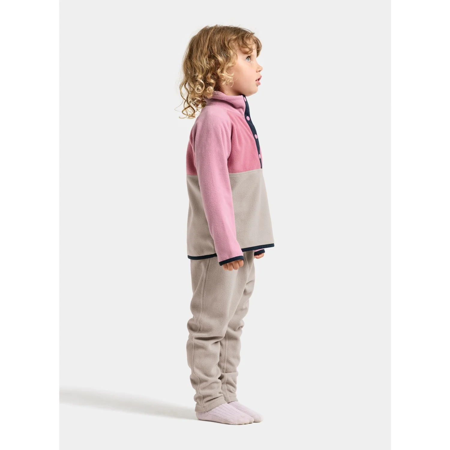 Didriksons Heather Pink Monte Kids Half Bu 5 - Image 6
