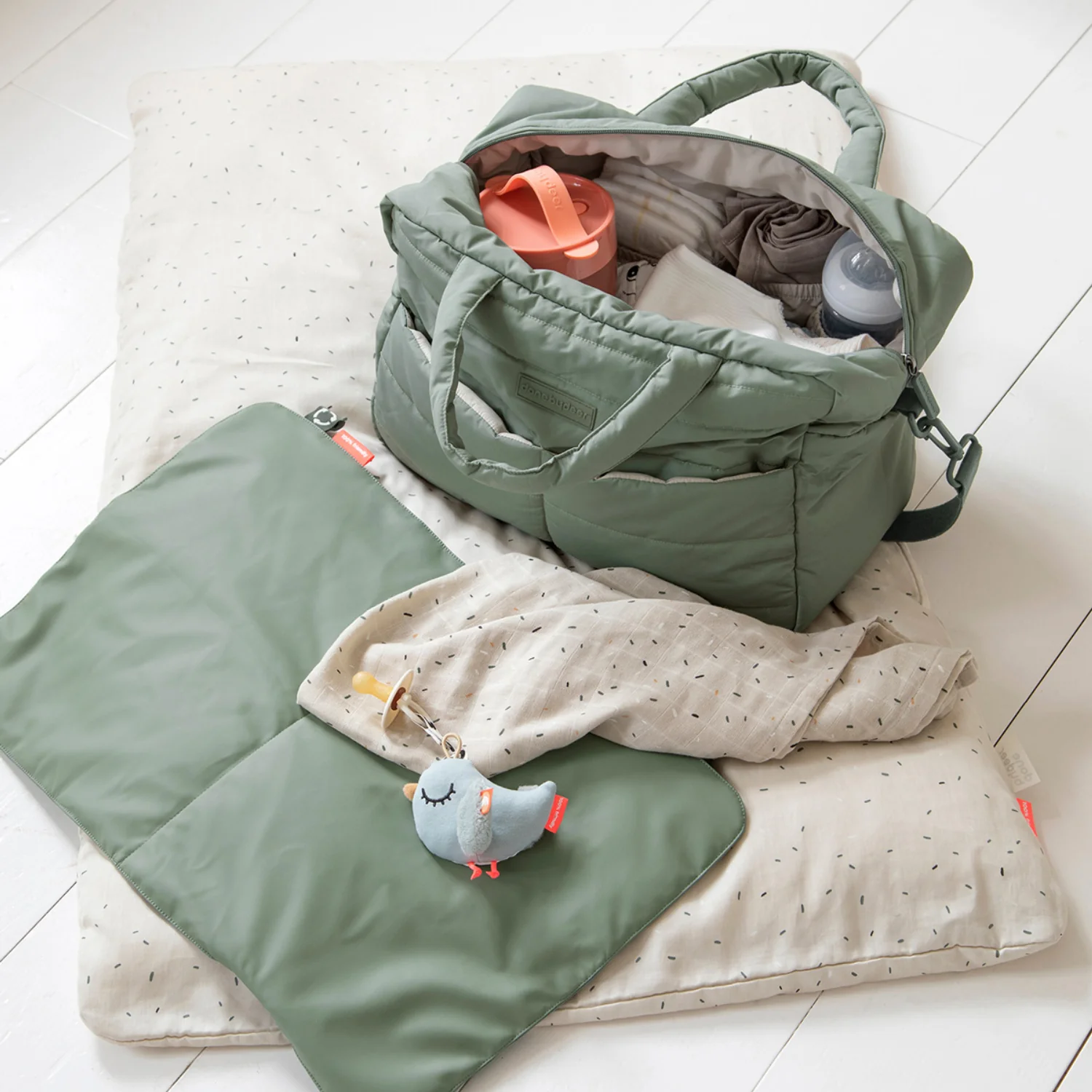 DonebyDeer Green Quiltet Pusletaske - Image 5