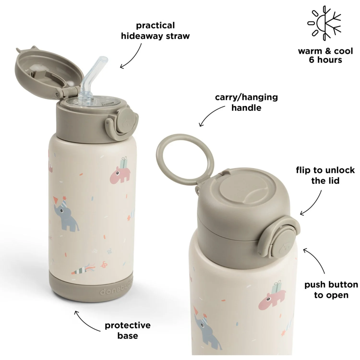 DonebyDeer Sand Celebration Insulated Sugerør Flaske - Image 13