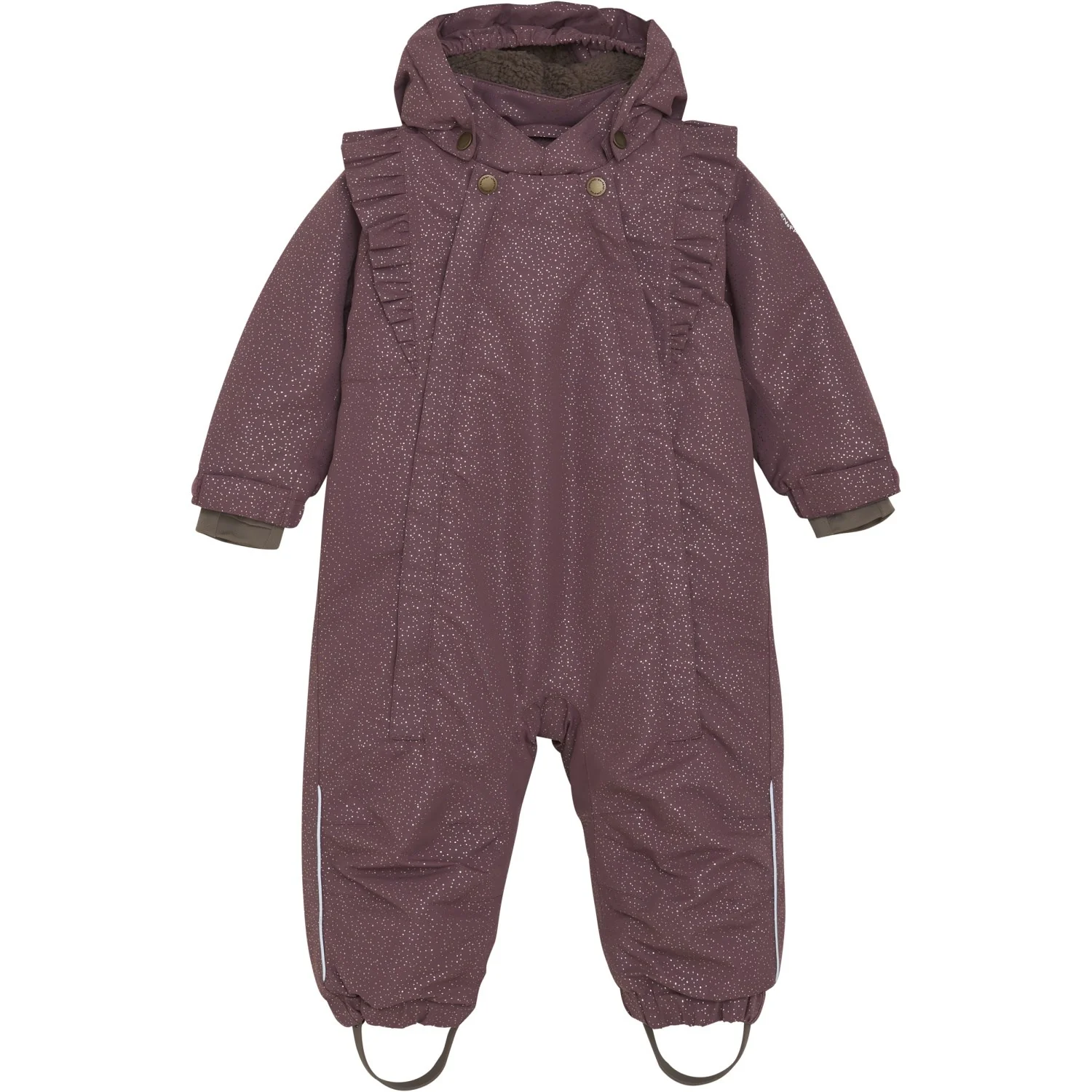 En Fant Rose Taupe Baby Flyverdragt W. Flæser