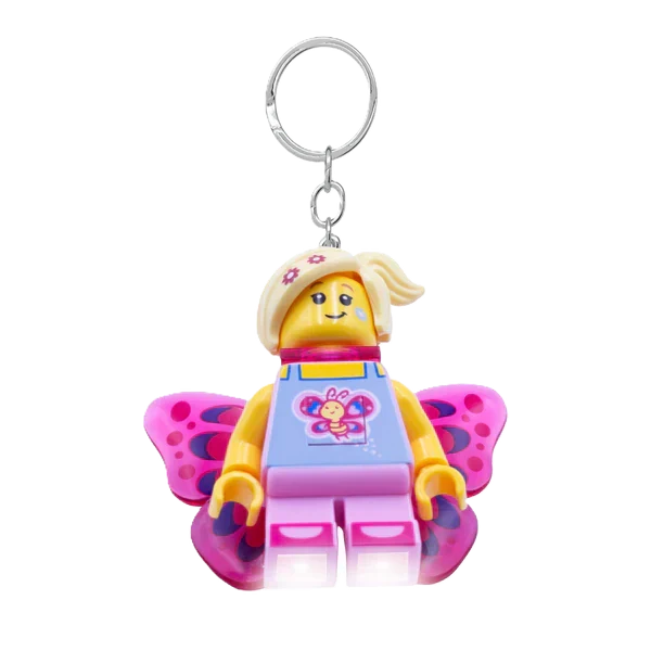 Euromic Lego® Iconic Butterfly Girl Nøglering Med LED Lys