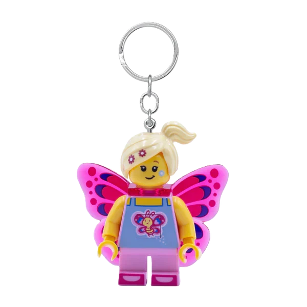 Euromic Lego® Iconic Butterfly Girl Nøglering Med LED Lys - Image 2