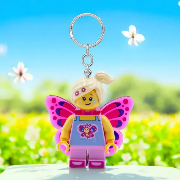 Euromic Lego® Iconic Butterfly Girl Nøglering Med LED Lys - Image 6