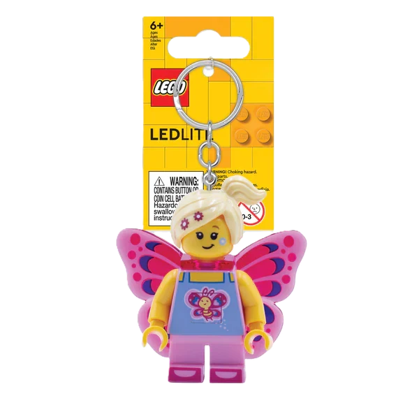 Euromic Lego® Iconic Butterfly Girl Nøglering Med LED Lys - Image 9