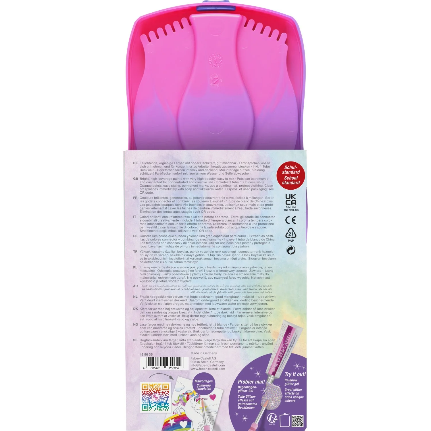 Faber-Castell Dækfarver Connector Unicorn 12 Ass Farver - Image 3