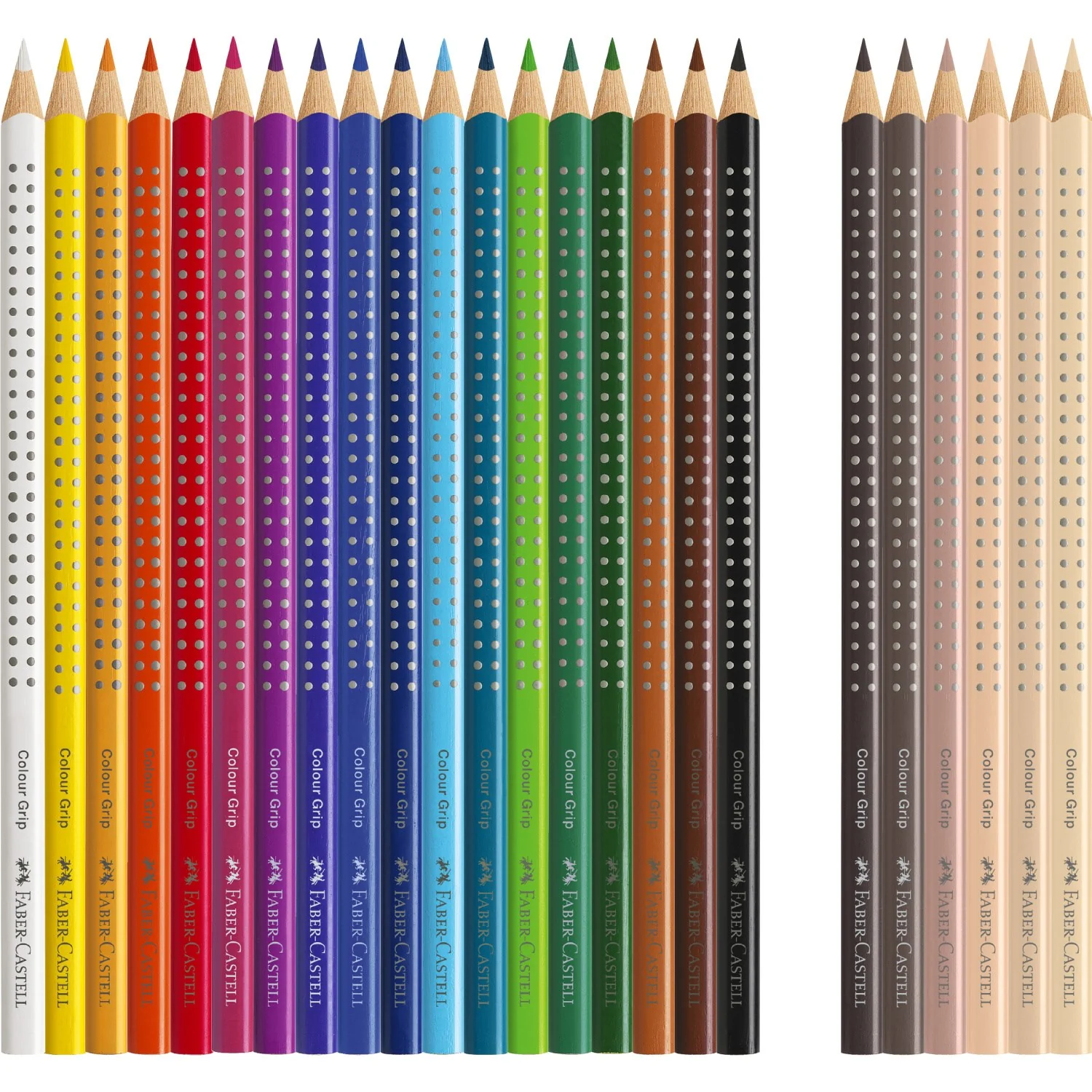 Faber-Castell Grip Farveblyanter "Skin Tones" 24 Stk - Image 2