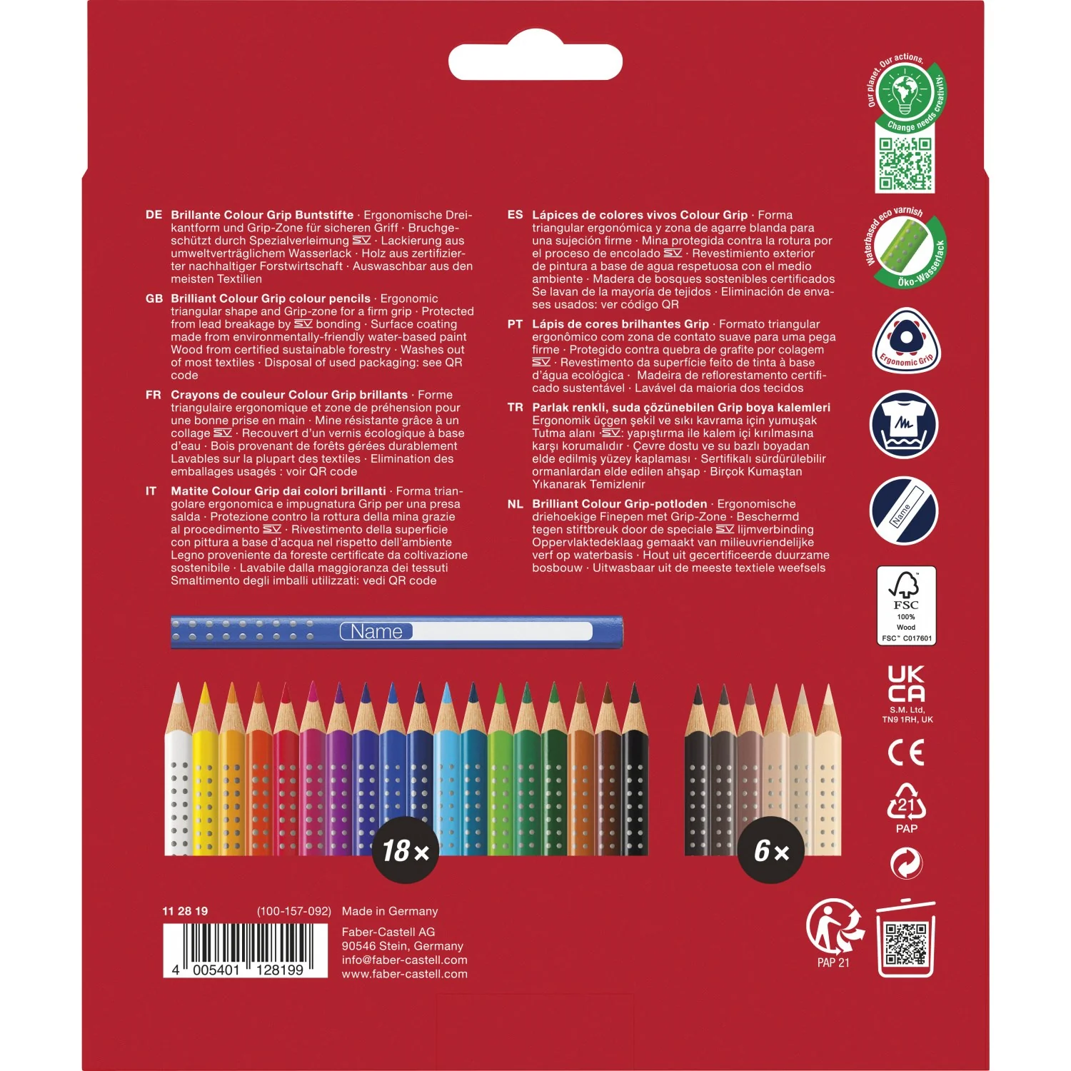 Faber-Castell Grip Farveblyanter "Skin Tones" 24 Stk - Image 3