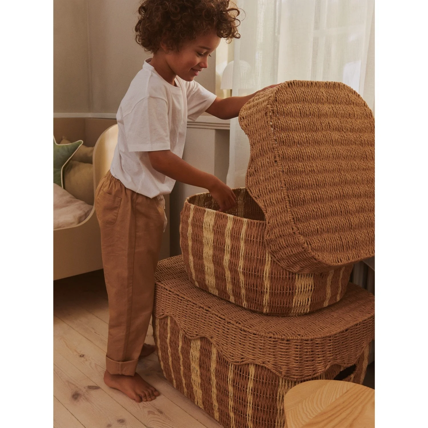 Ferm Living Natural/Off-white Rivan Opbevaringskurve 2 Pak - Image 2