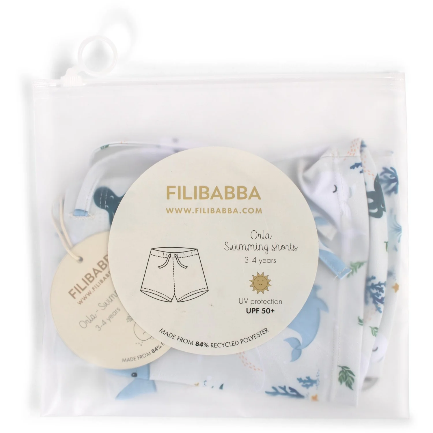 FILIBABBA Christian's Whale Tales Orla Badeshorts - Image 6
