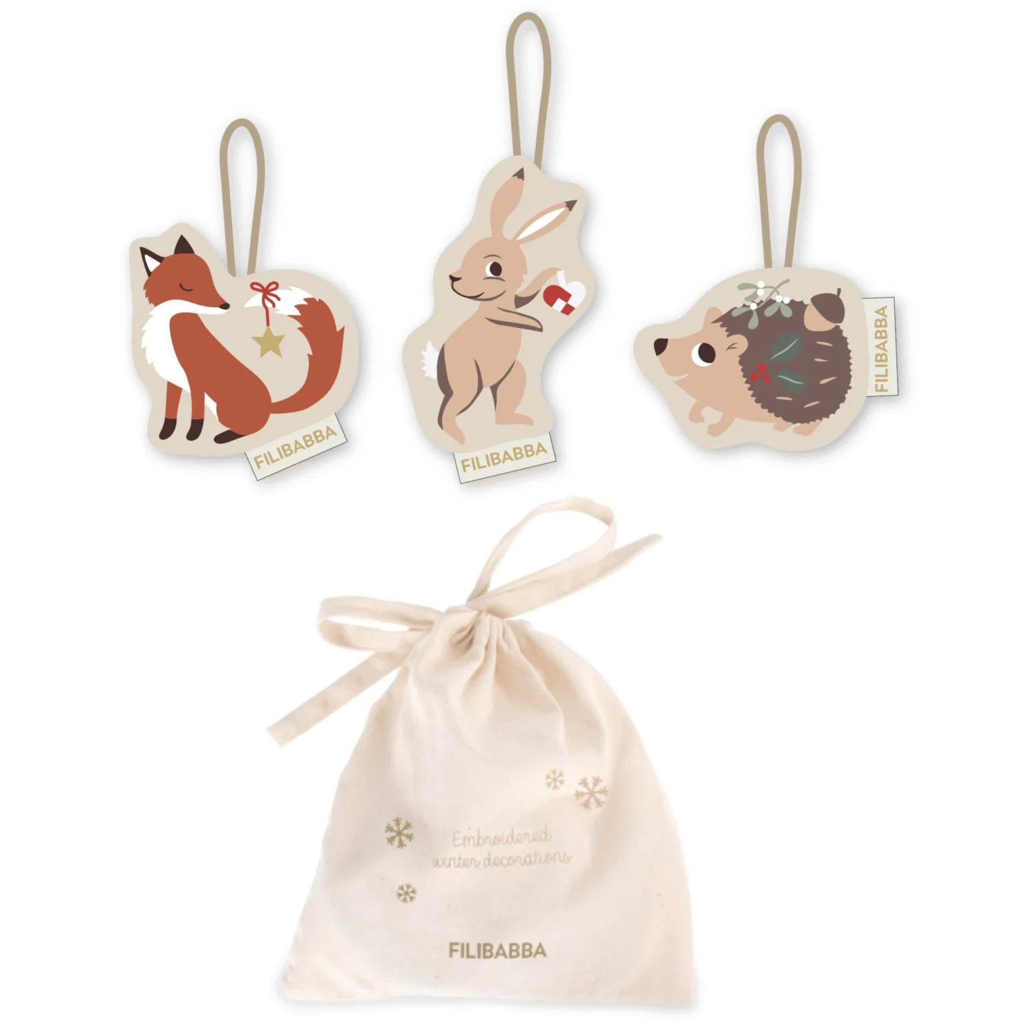 FILIBABBA Forest Friends Embroidered Winter Decorations Wonderful Winter - Image 9