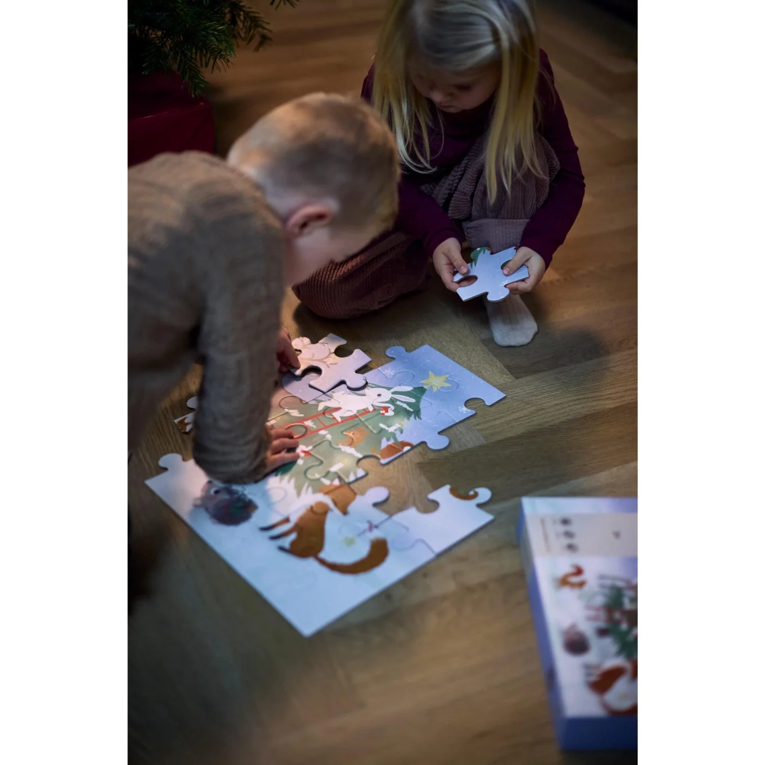 FILIBABBA Forest Friends Puslespil 30 Brikker 45x45 Cm Wonderful Winter - Image 2