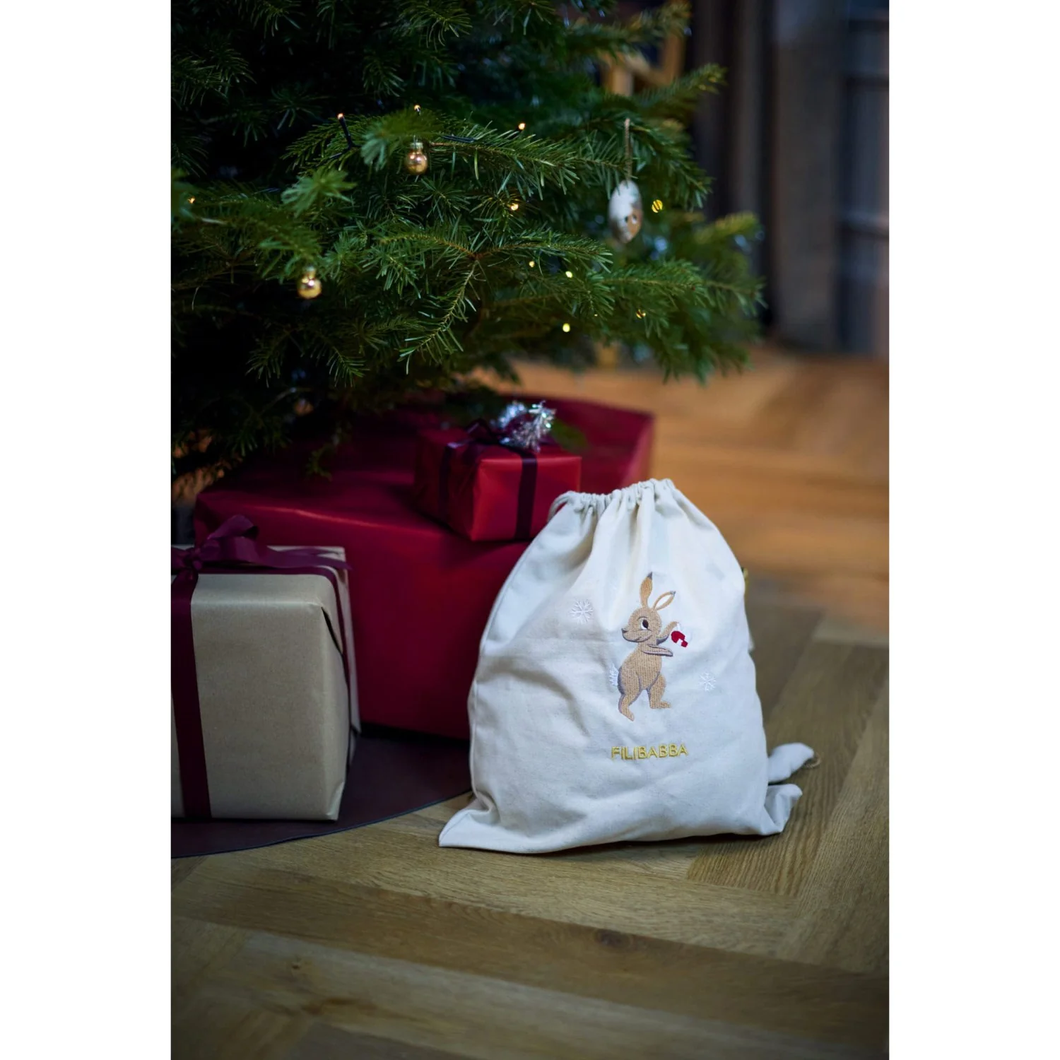 FILIBABBA Hare Embroidered Gavepose Gots Wonderful Winter Mountain - Image 3