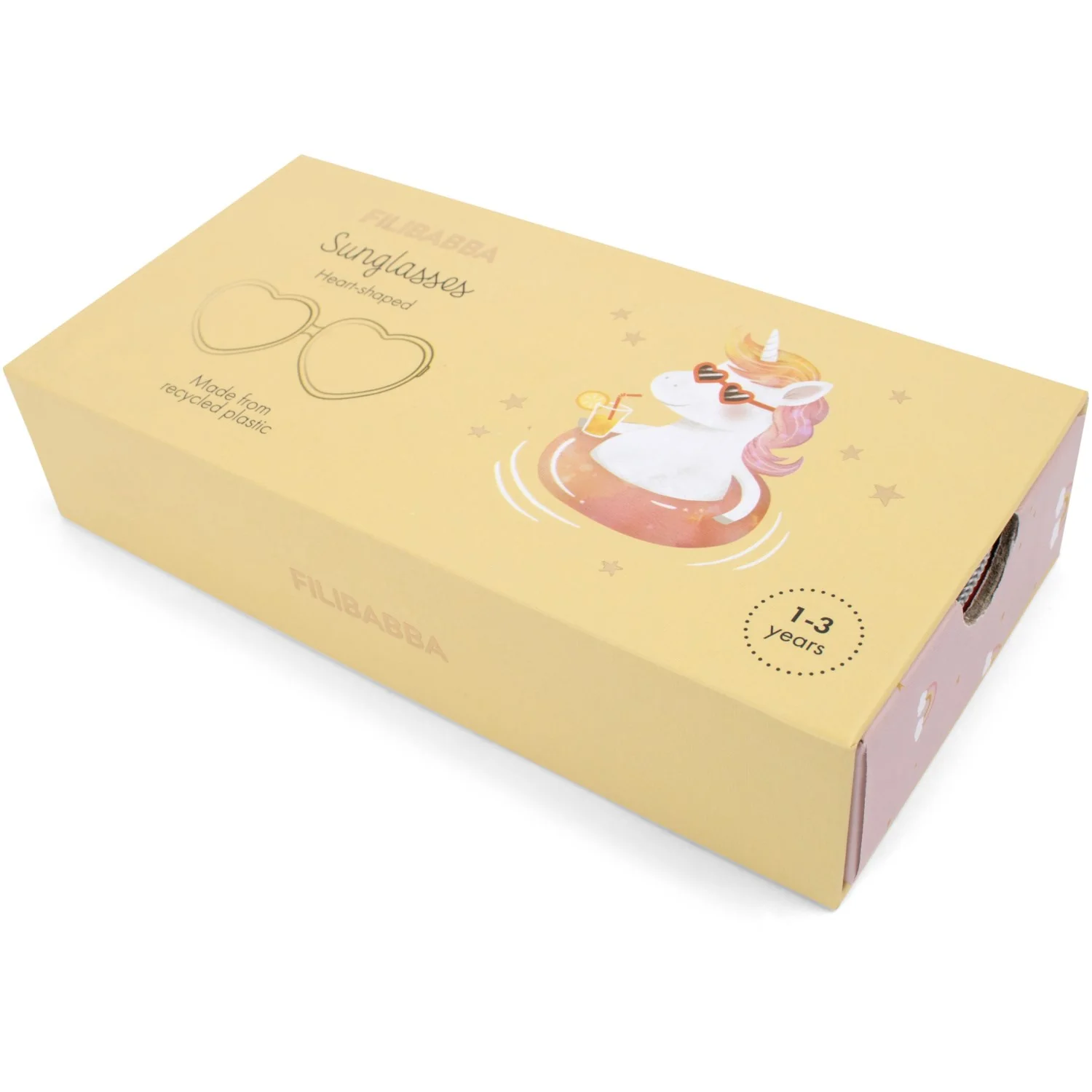 FILIBABBA Peach Whip Heart Børnesolbriller 1-3 År - Image 3