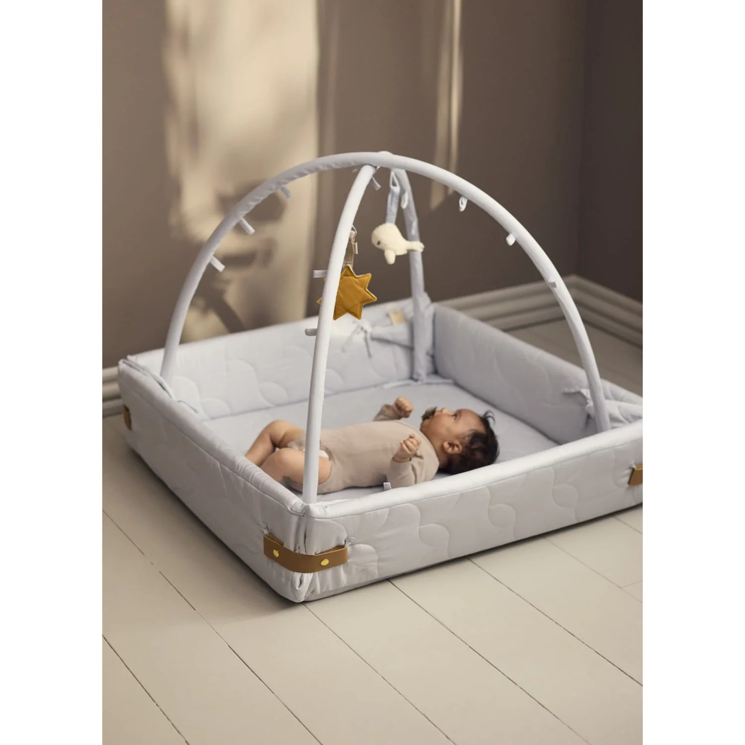 FILIBABBA Pearl Blue Activity Nest Soft Quilt - Image 4