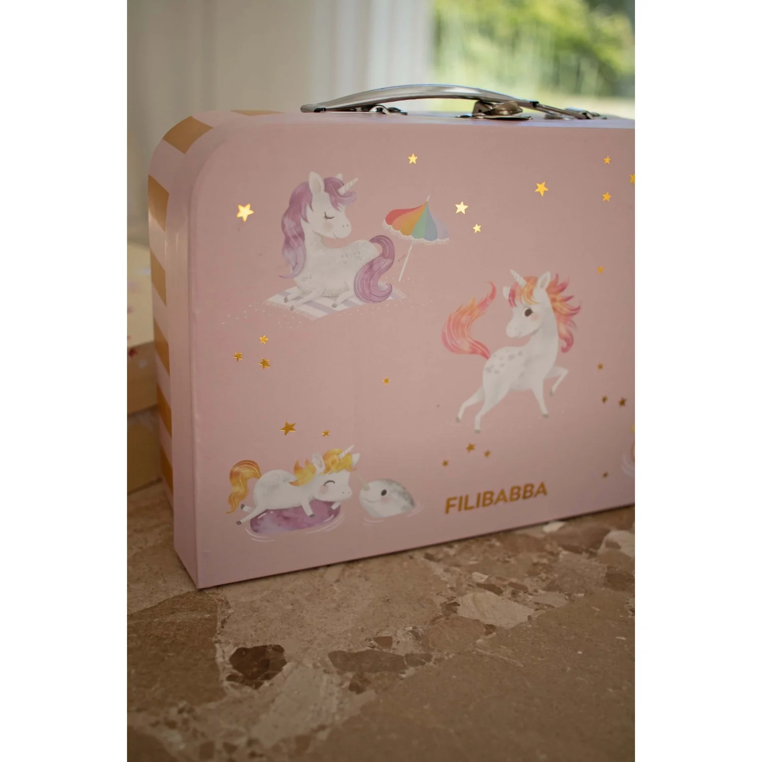 FILIBABBA Unicorn Shores Kuffertsæt Til Leg Og Opbevaring 2 Pak - Image 3