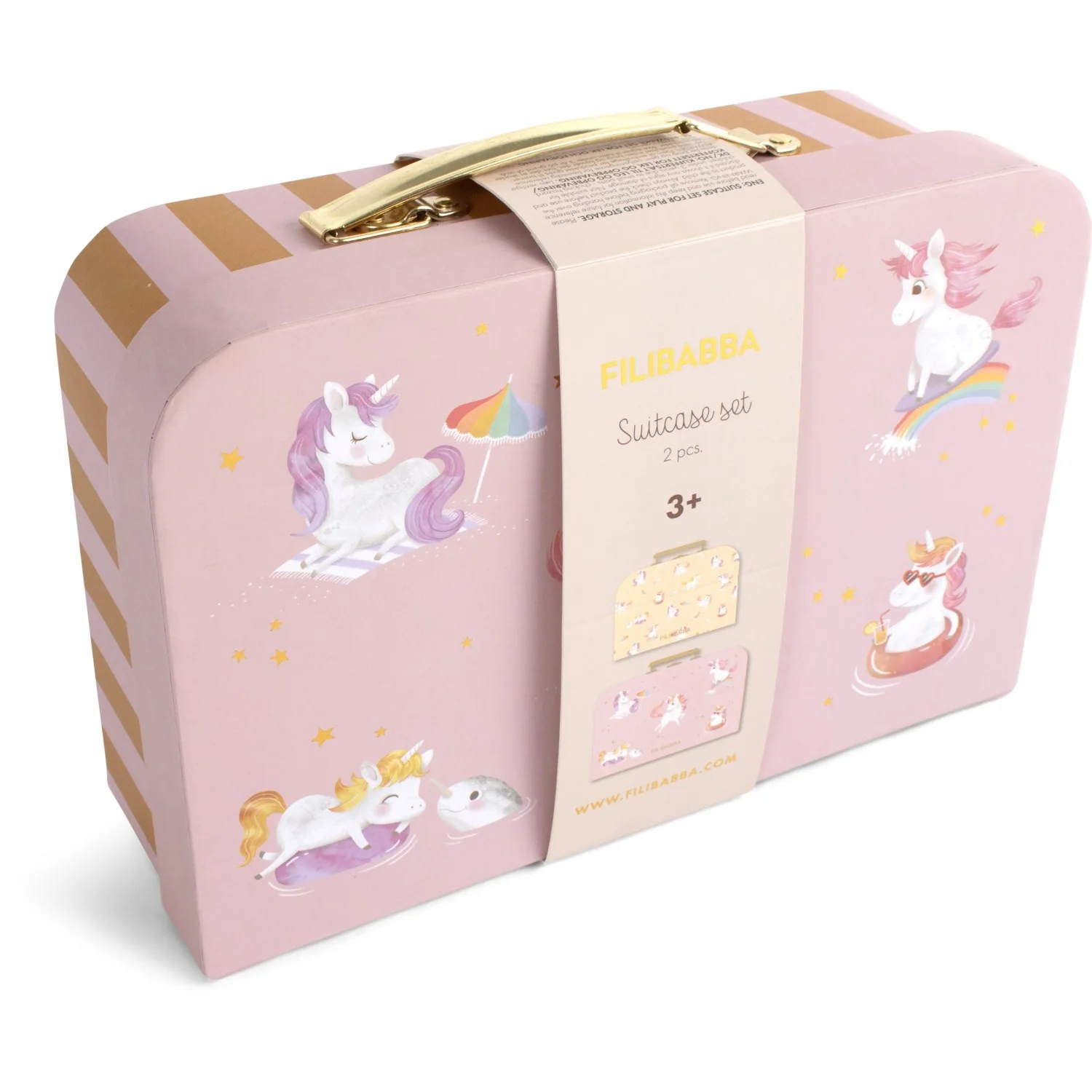 FILIBABBA Unicorn Shores Kuffertsæt Til Leg Og Opbevaring 2 Pak - Image 8