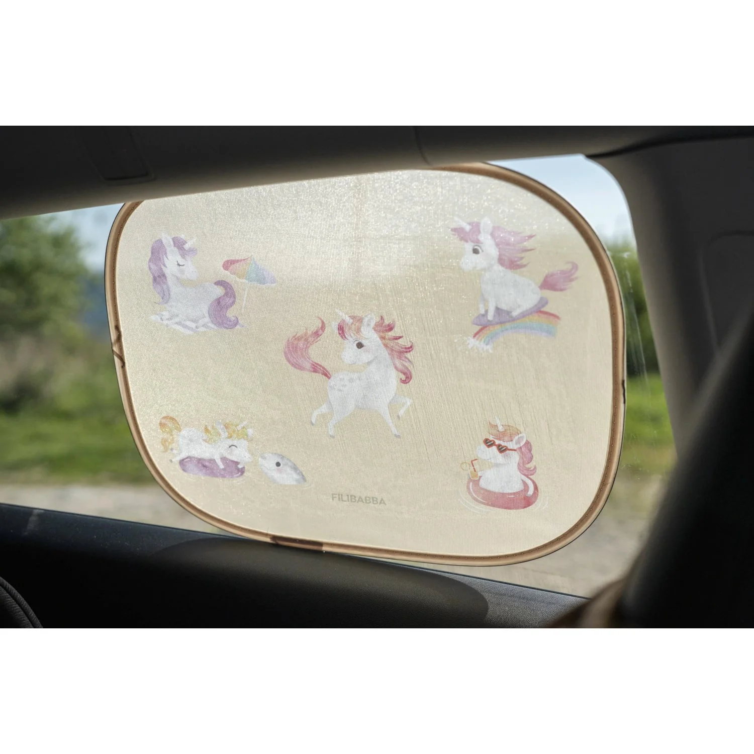 FILIBABBA Unicorn Shores Solskærme Til Bilen 2 Pak - Image 2