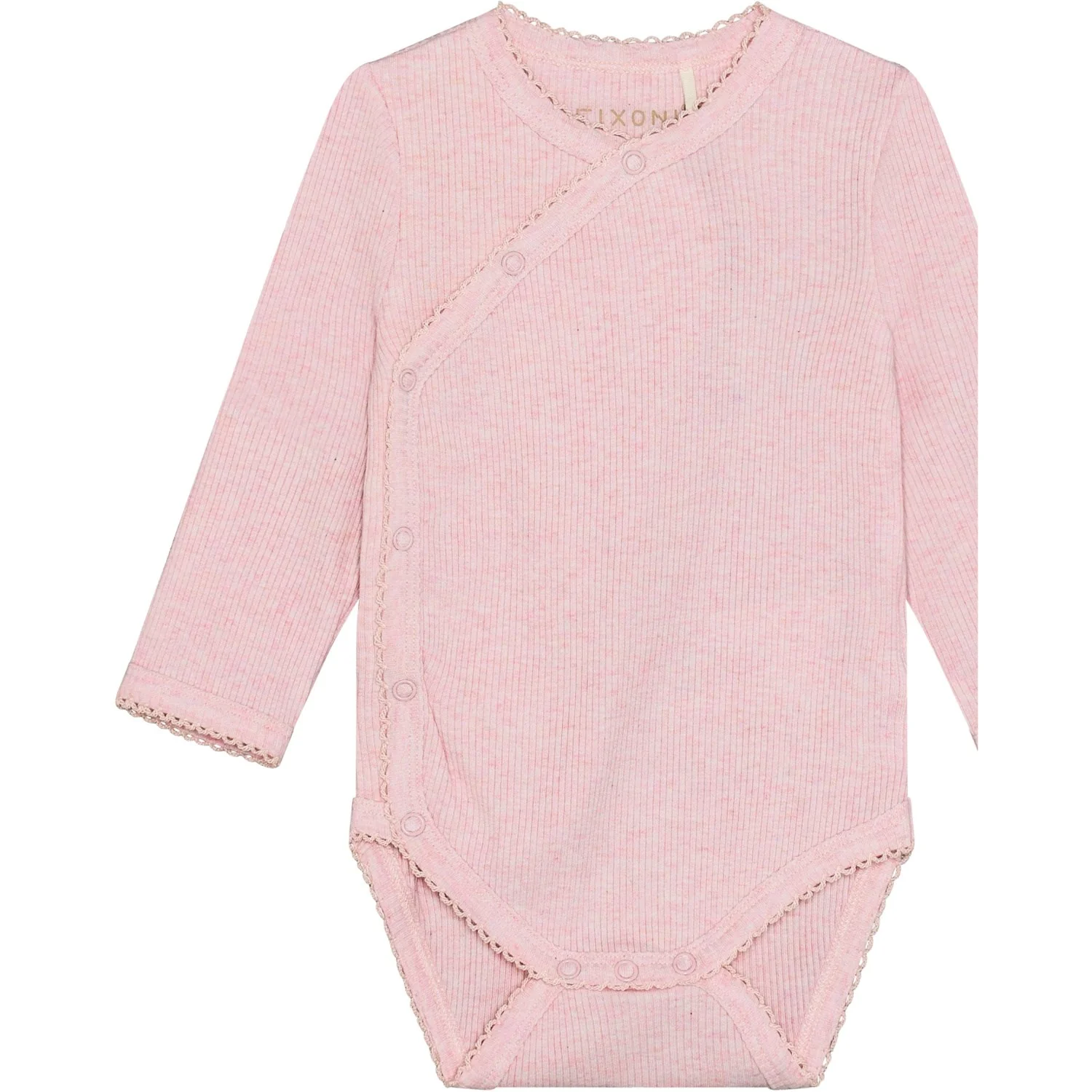 FIXONI Bleached Mauve Melange Slå-om Body Ls Melange Rib - Image 3