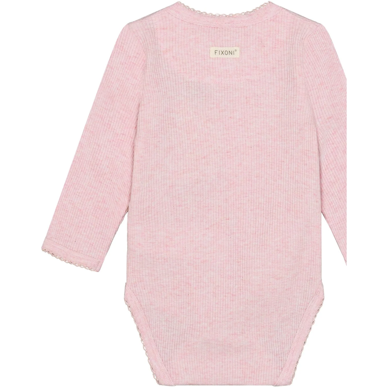 FIXONI Bleached Mauve Melange Slå-om Body Ls Melange Rib - Image 4