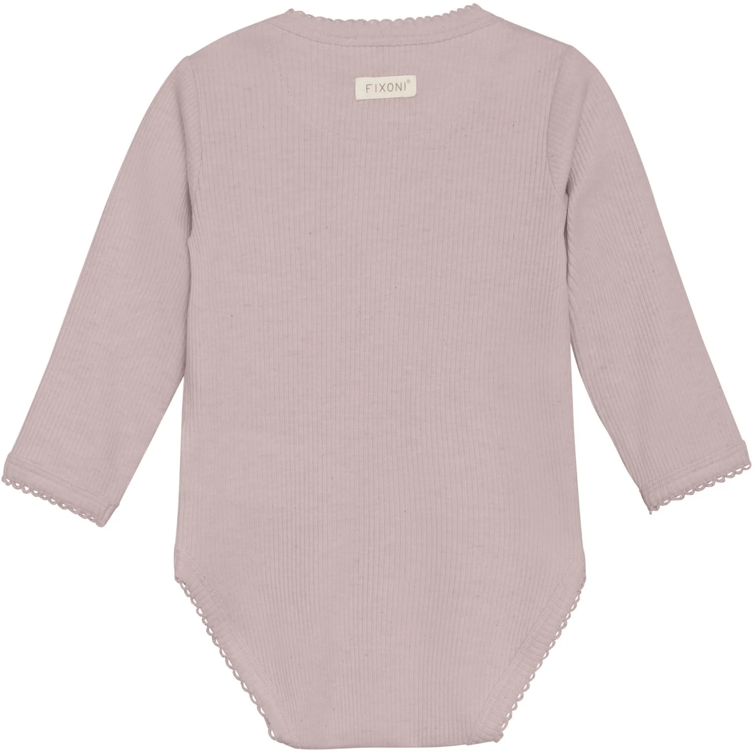 FIXONI Pale Mauve Melange Slå-om Body Ls Melange Rib - Image 2