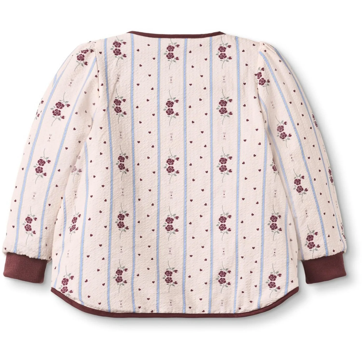 Fliink Burgendy Kota Vendbar Flower Jakke - Image 6
