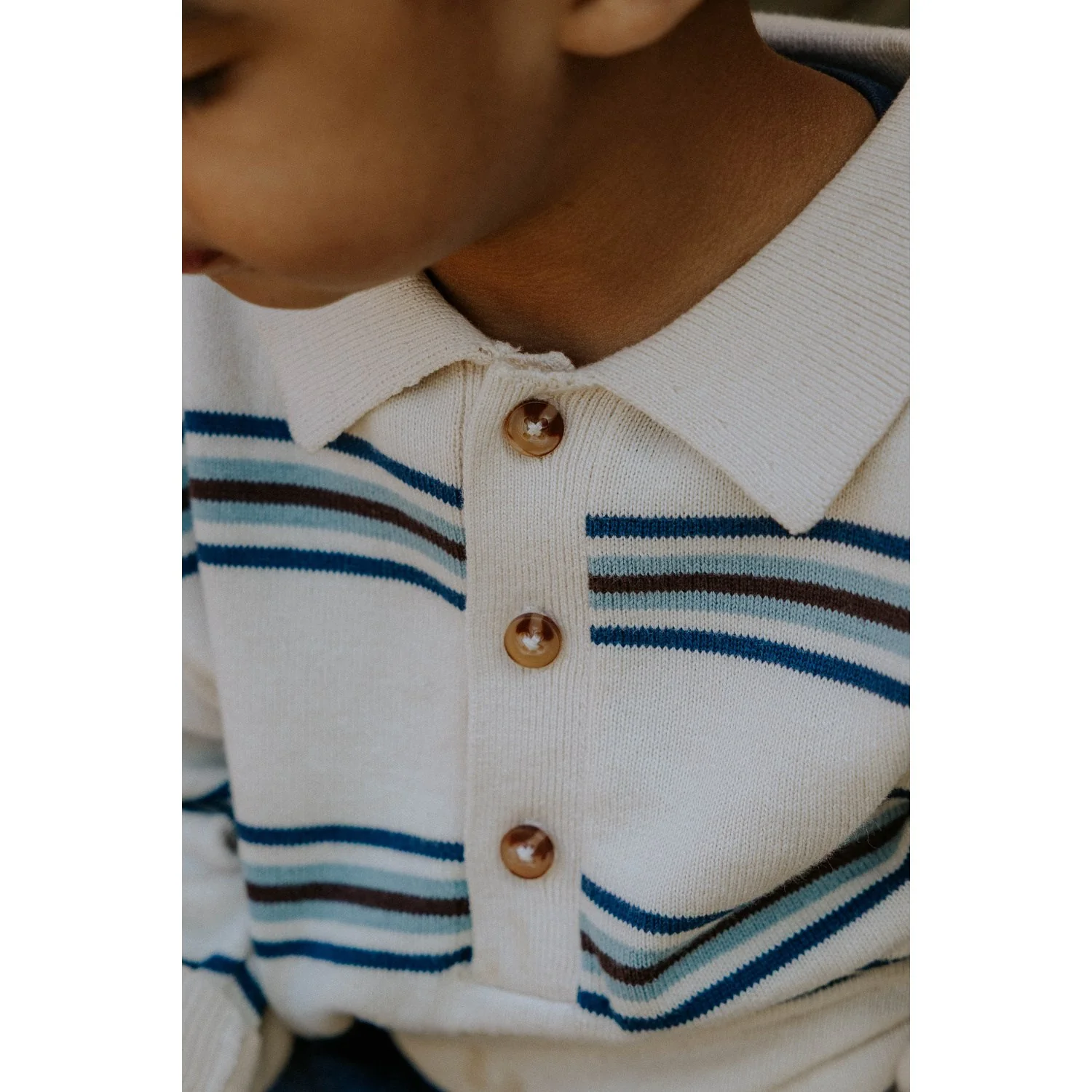 Fliink Sandshell Stripe Benny Ls Polo - Image 3