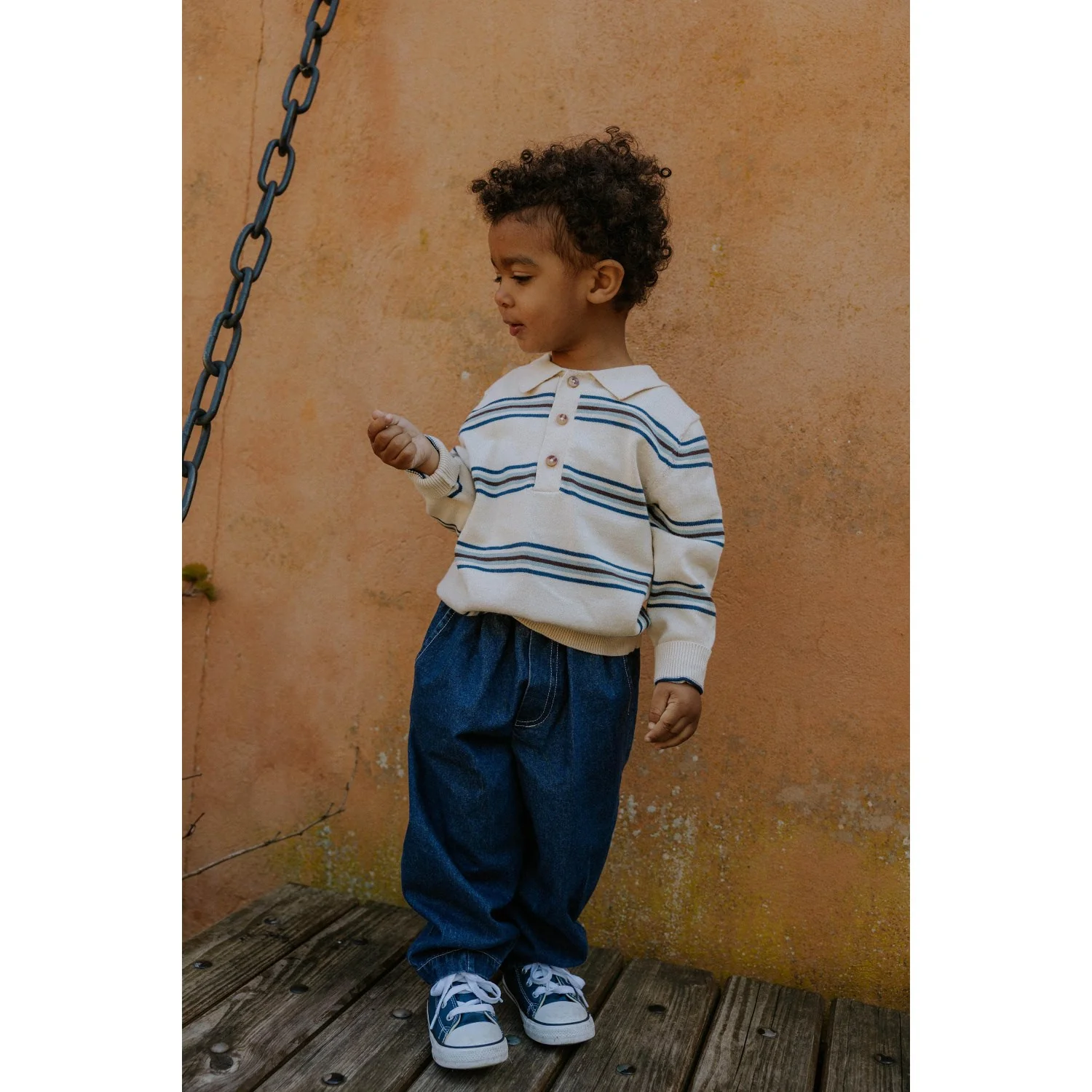Fliink Sandshell Stripe Benny Ls Polo - Image 6