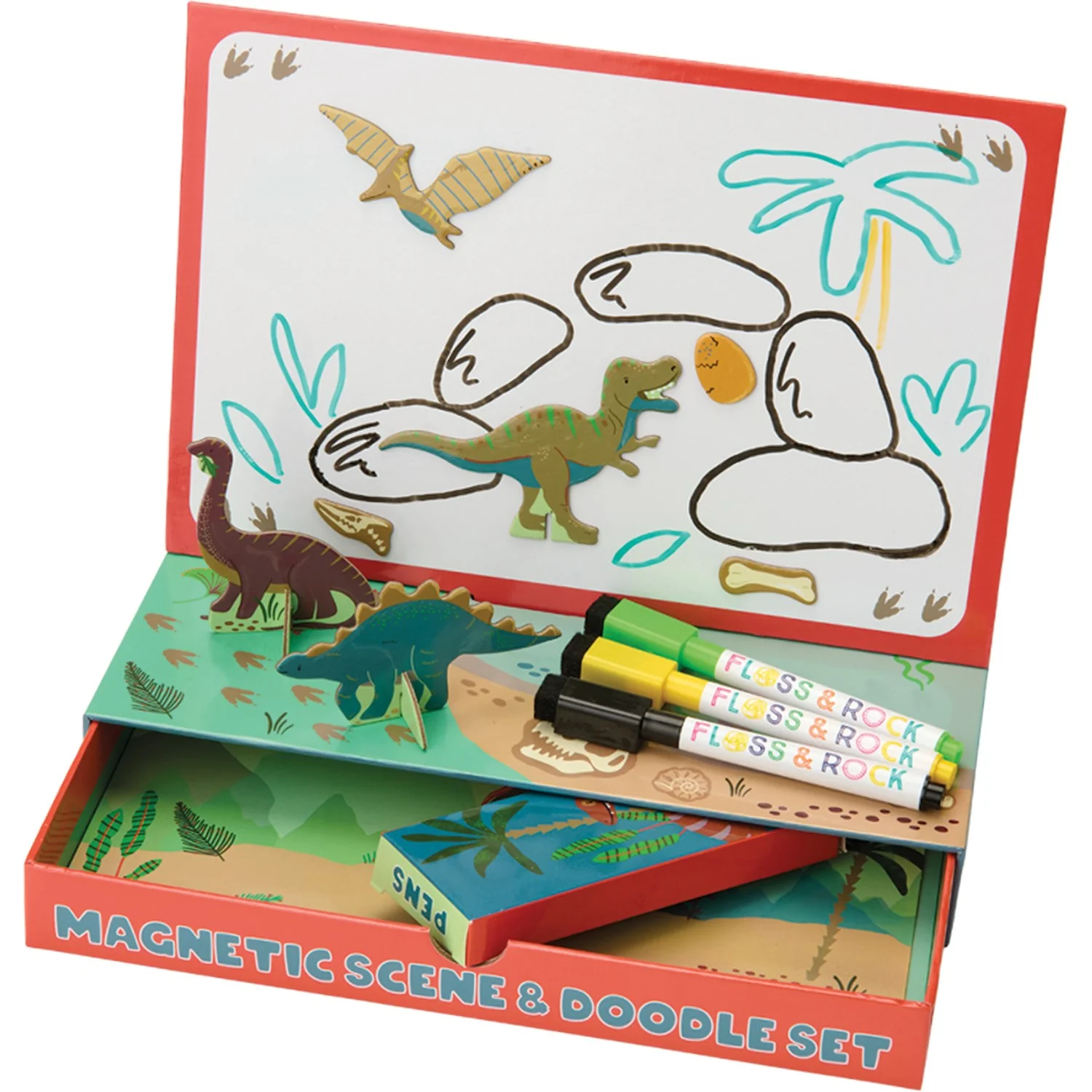 Floss & Rock Magnetisk Lege & Tegnesæt - Dino - Image 3