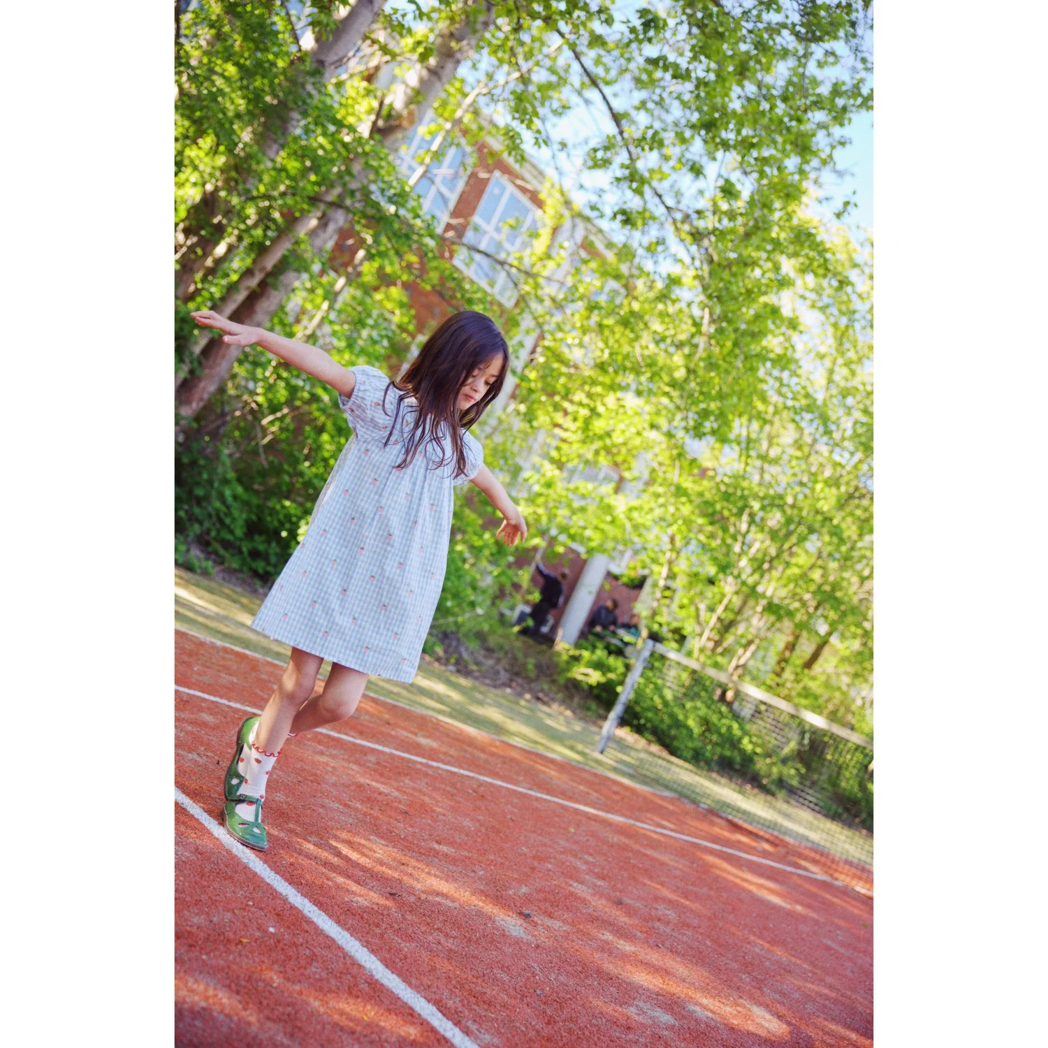 Flöss Sky Berry Gingham Mille SS Kjole - Image 3