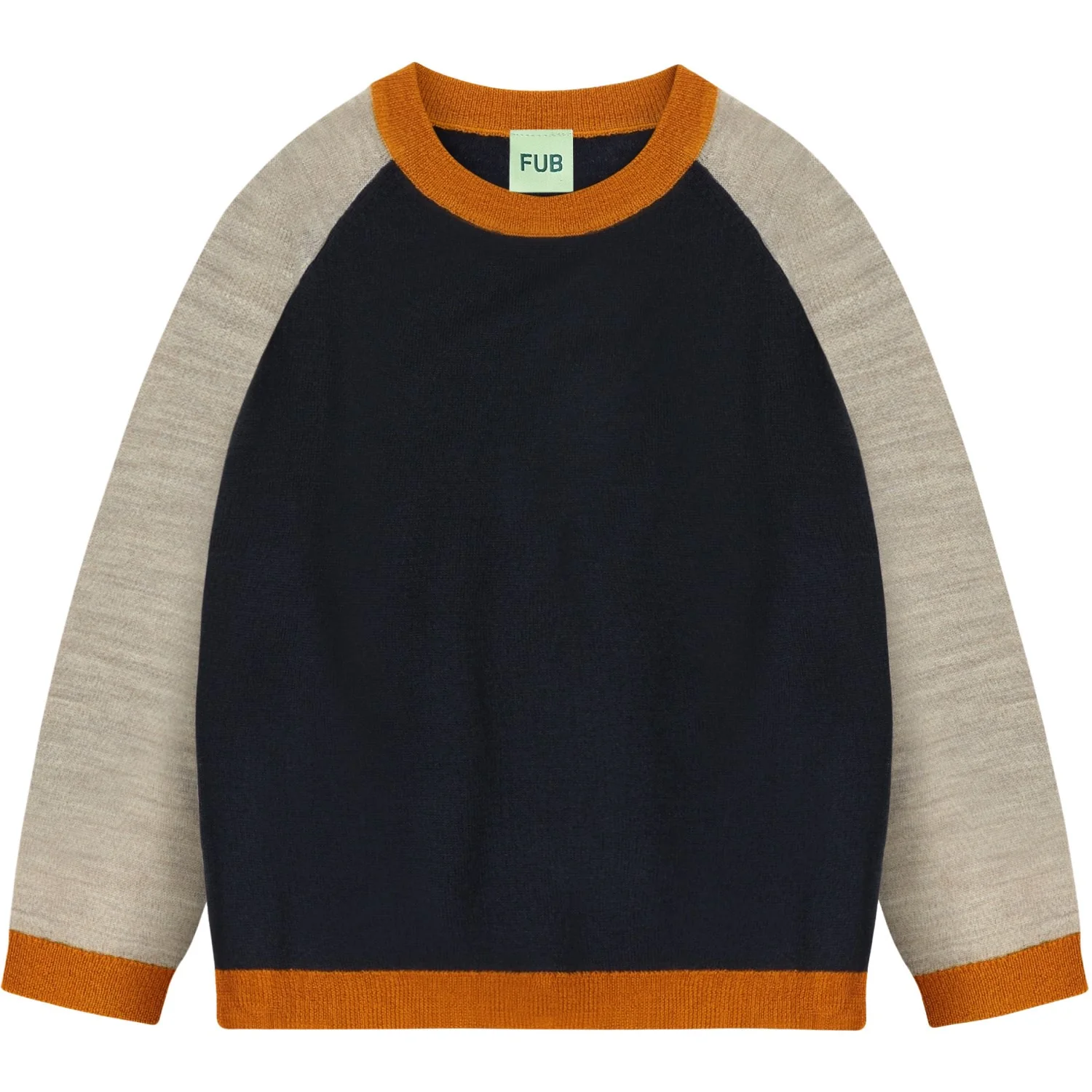 FUB Dark Navy Colour Block Bluse