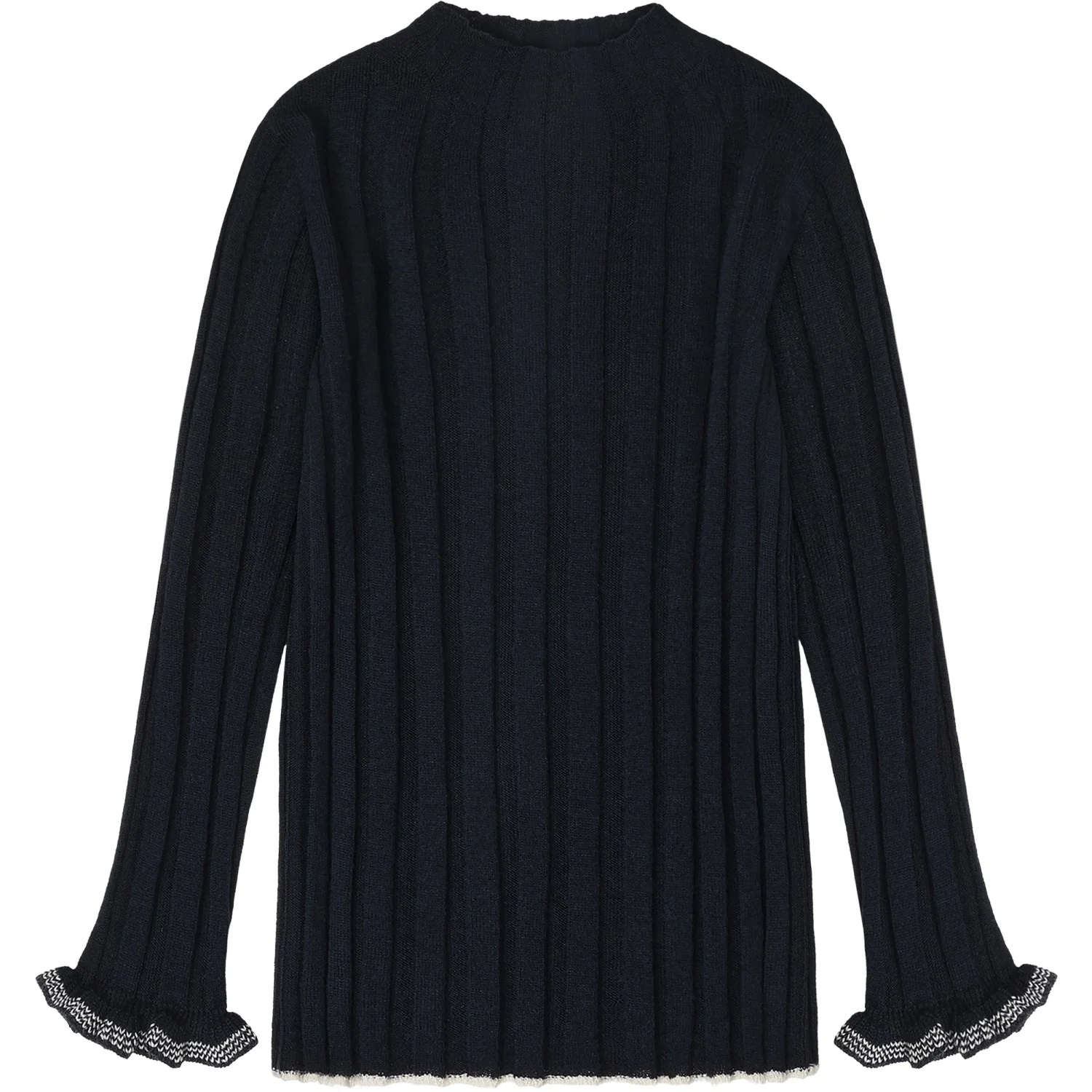 FUB Dark Navy High Neck Bluse