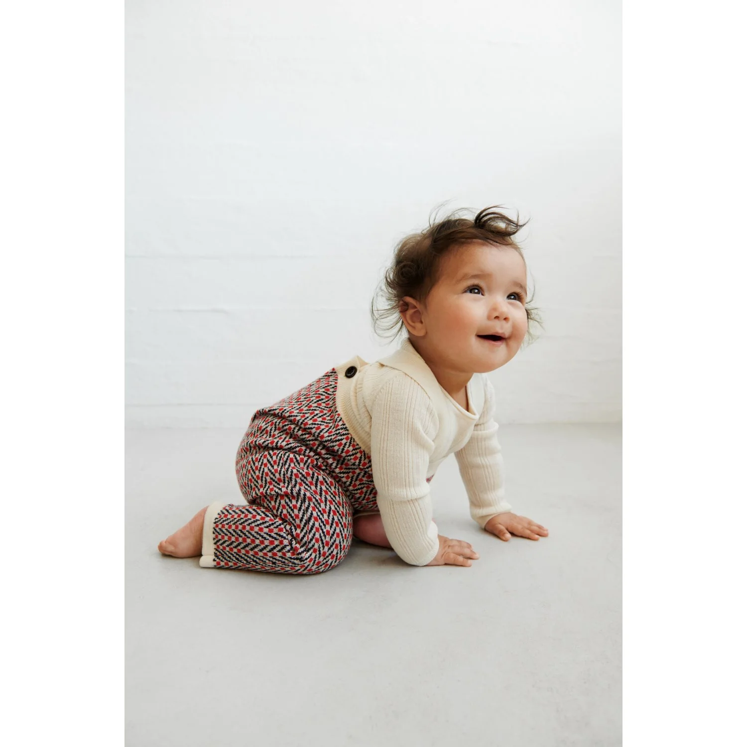 FUB Ecru Baby Herringbone Overall - Image 2