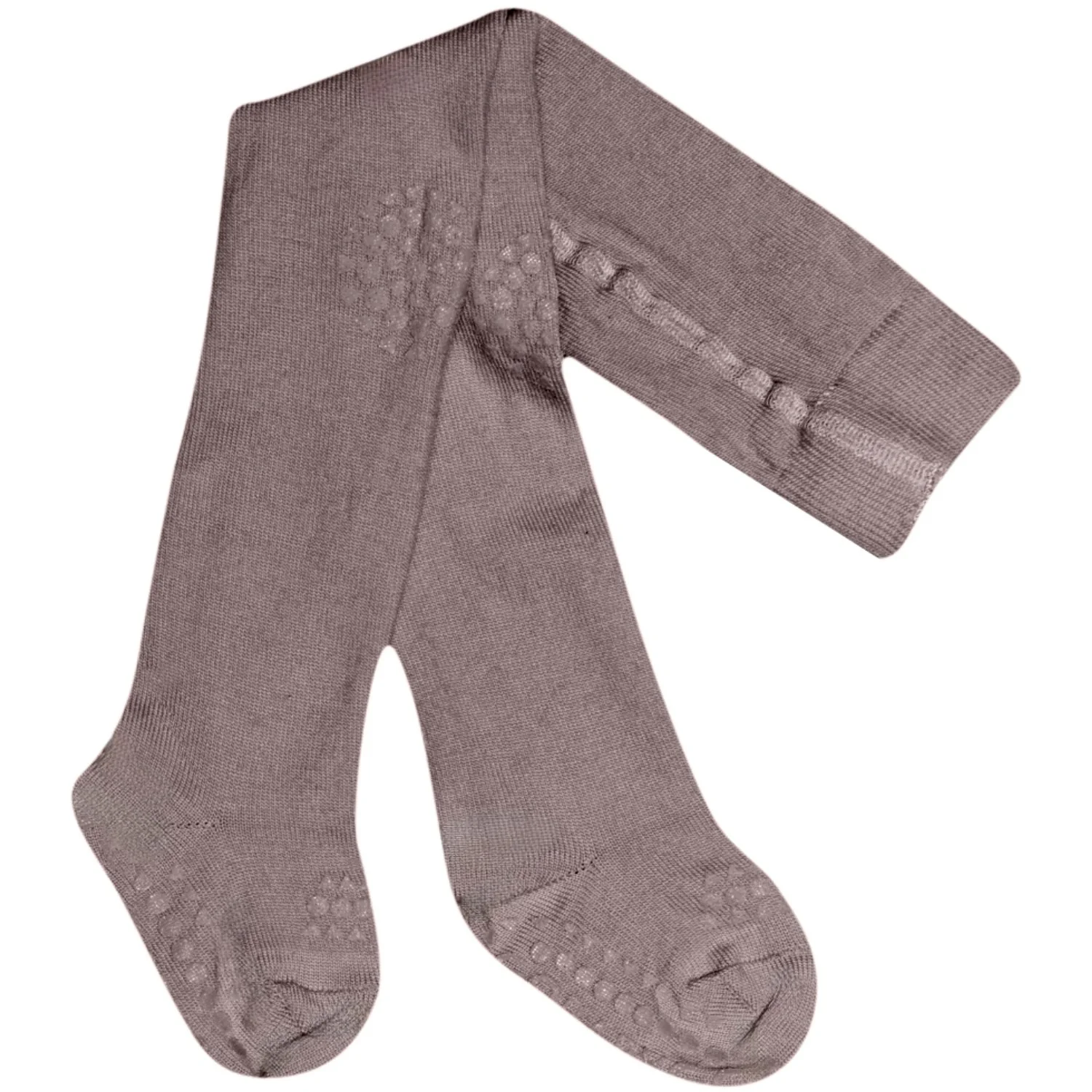 Gobabygo Dark Purple Dove Crawling Strømpebukser Merino Uld