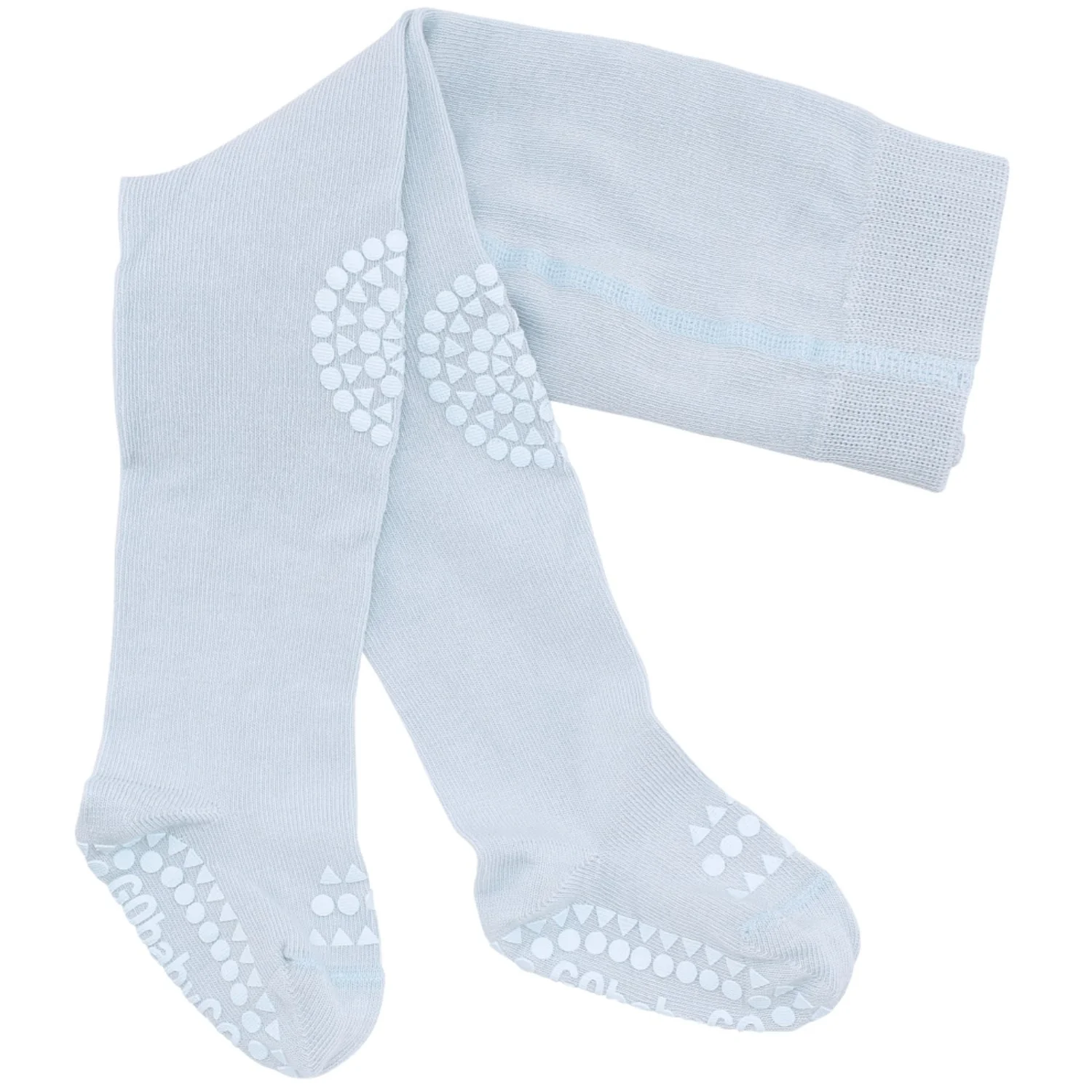 Gobabygo Sky Blue Crawling Strømpebukser Organic Bomuld