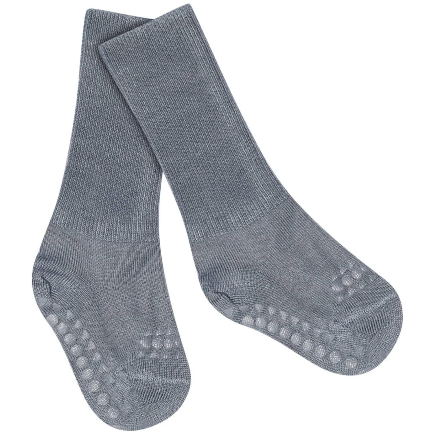 Gobabygo Stone Blue Non-Slip Strømper Bambus