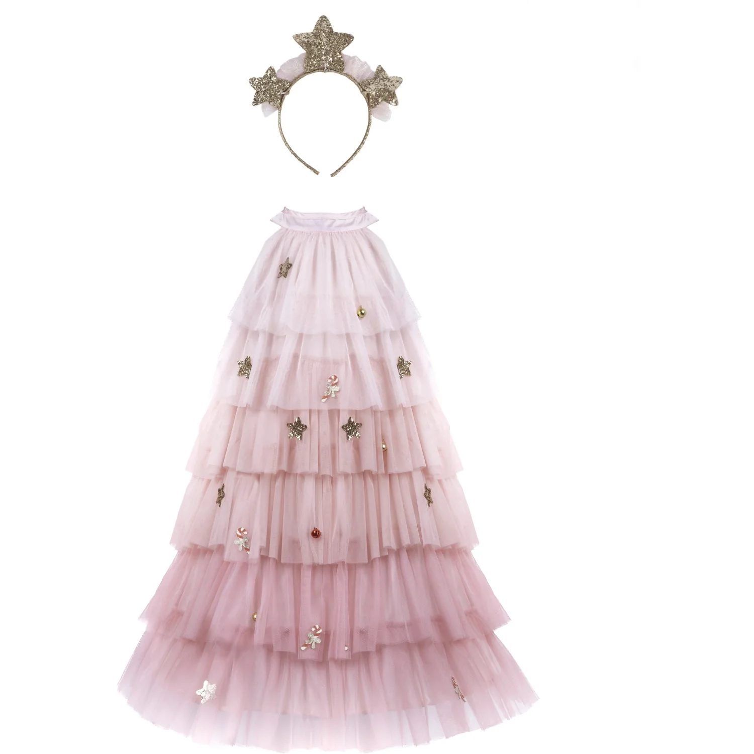 Great Pretenders Christmas Tree Kjole Med Hårbånd, Blush