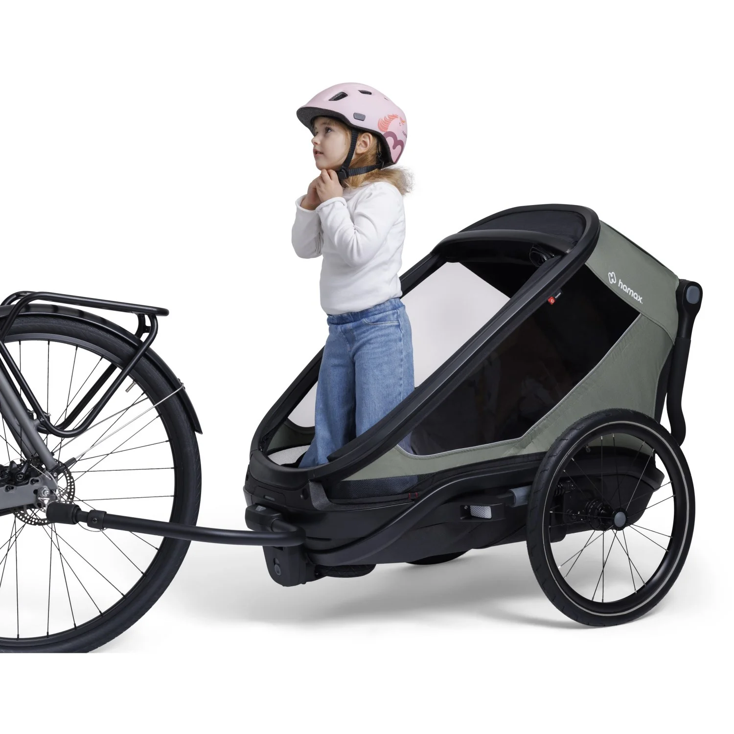 Hamax Cykelanhænger Outback Next Dobbelt Green/Black - Image 3