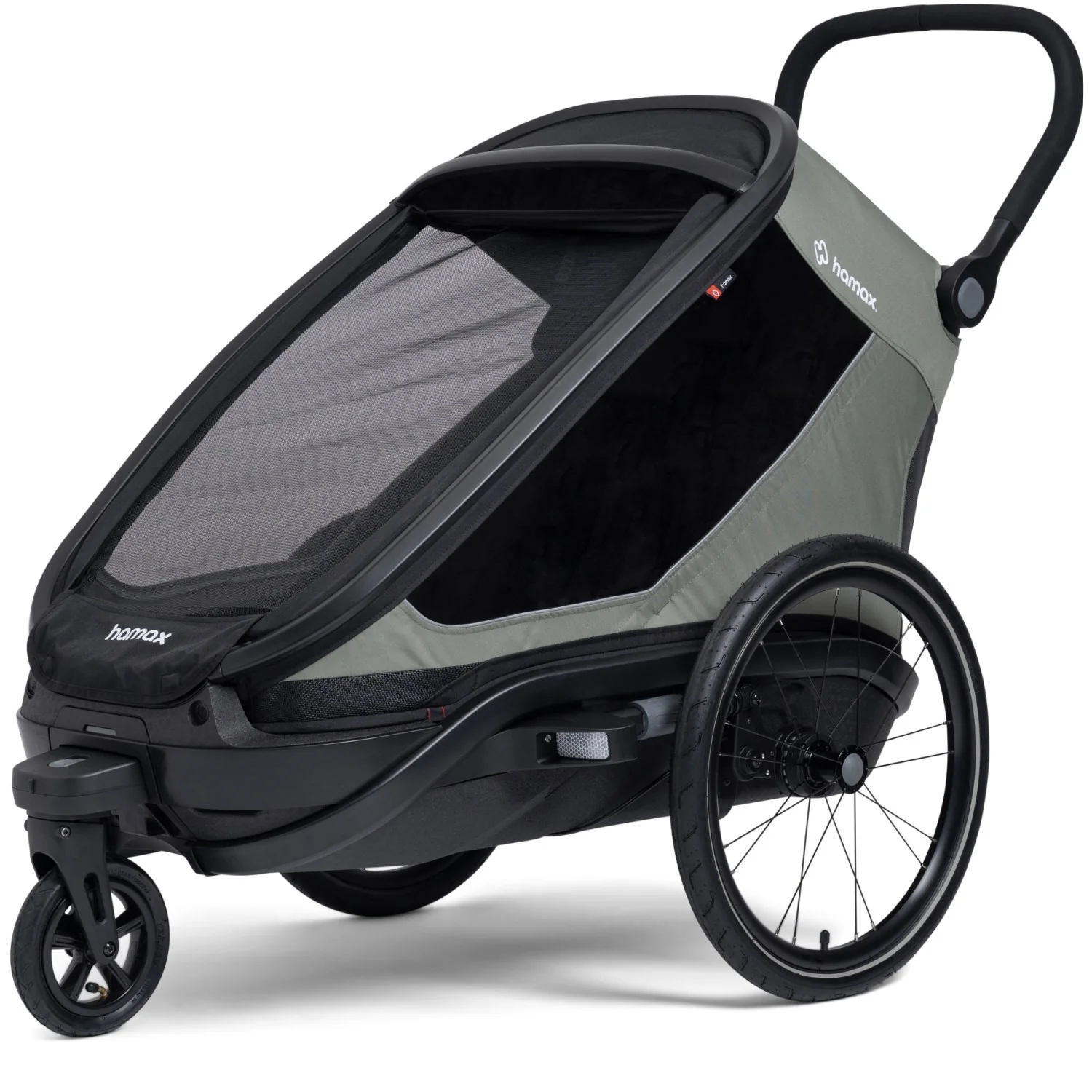 Hamax Cykelanhænger Outback Next Enkelt Green/Black - Image 15