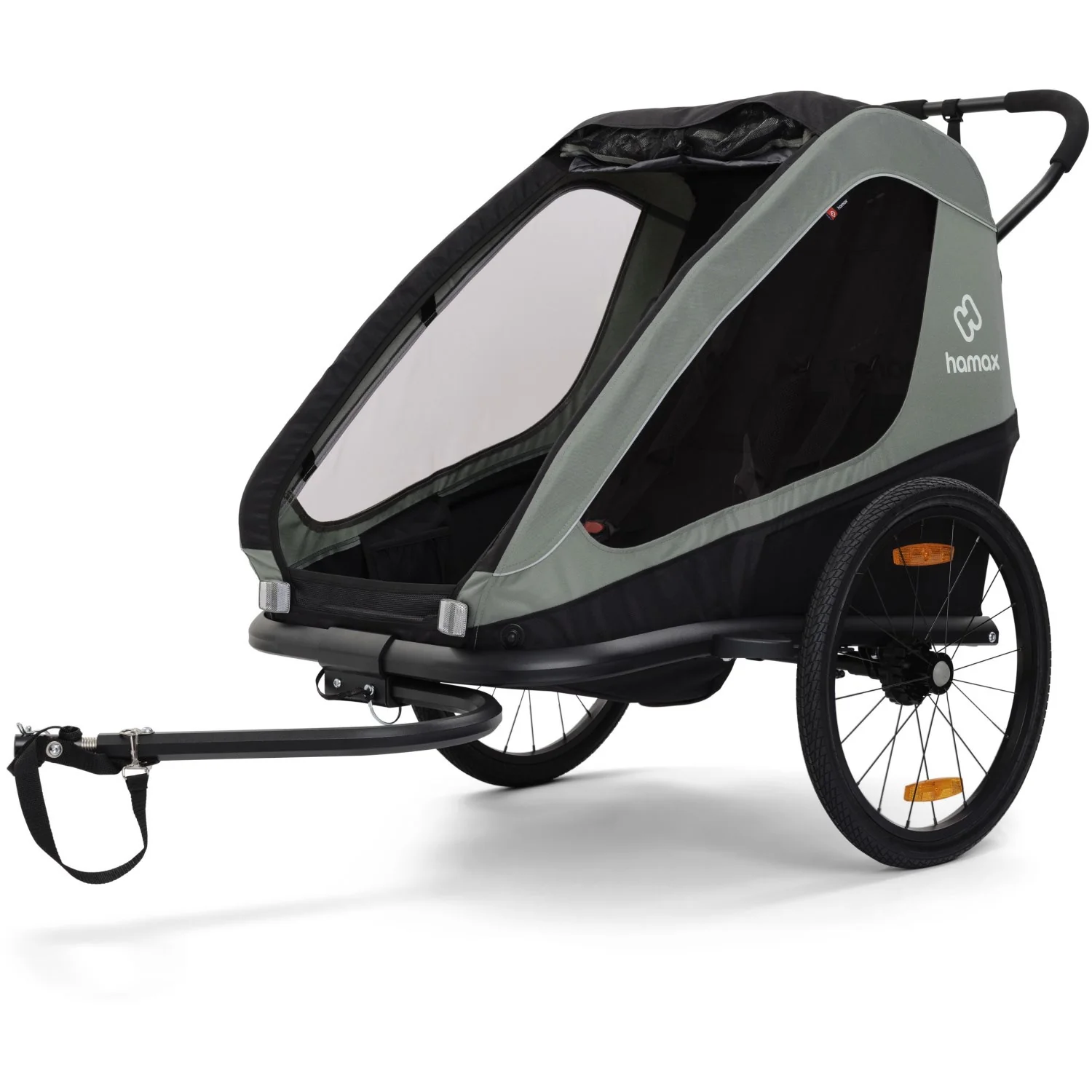 Hamax Cykelanhænger Traveller Dobbelt Khaki Green/Black